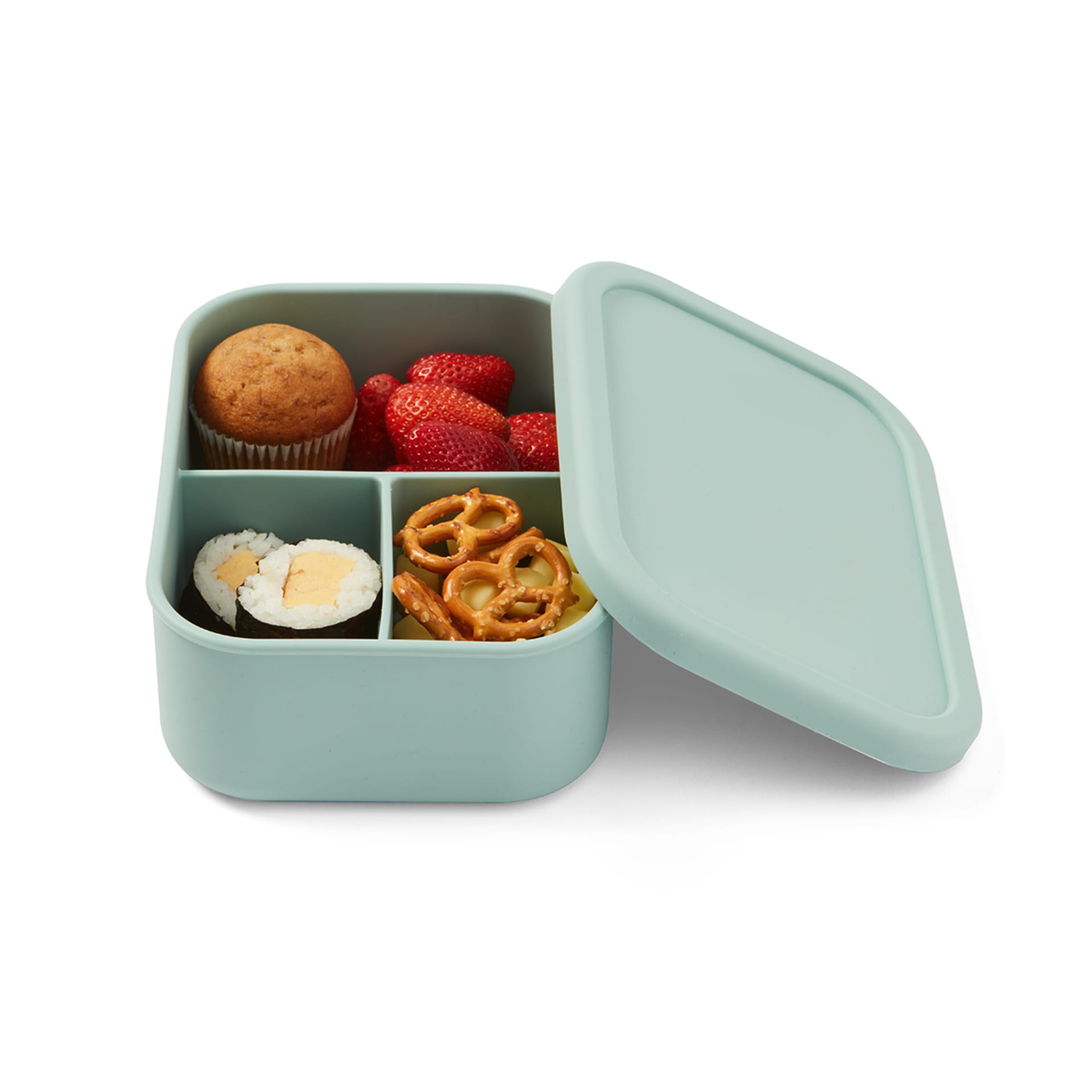 Sage Silicone Bento Lunch Box - Kmart