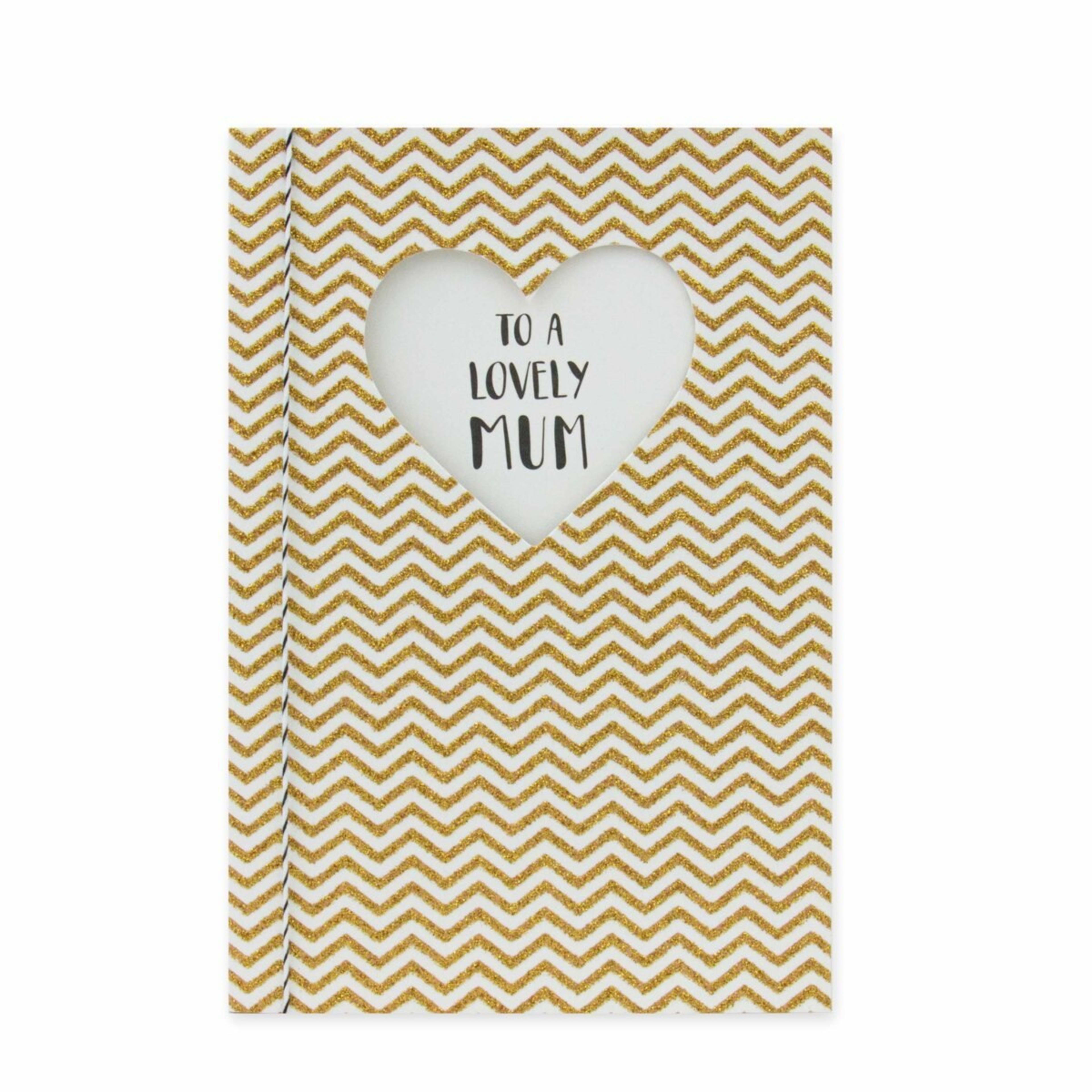 3 Connections from Hallmark Birthday Card for Mum - Gold Glitter Chevron, 3 of 3