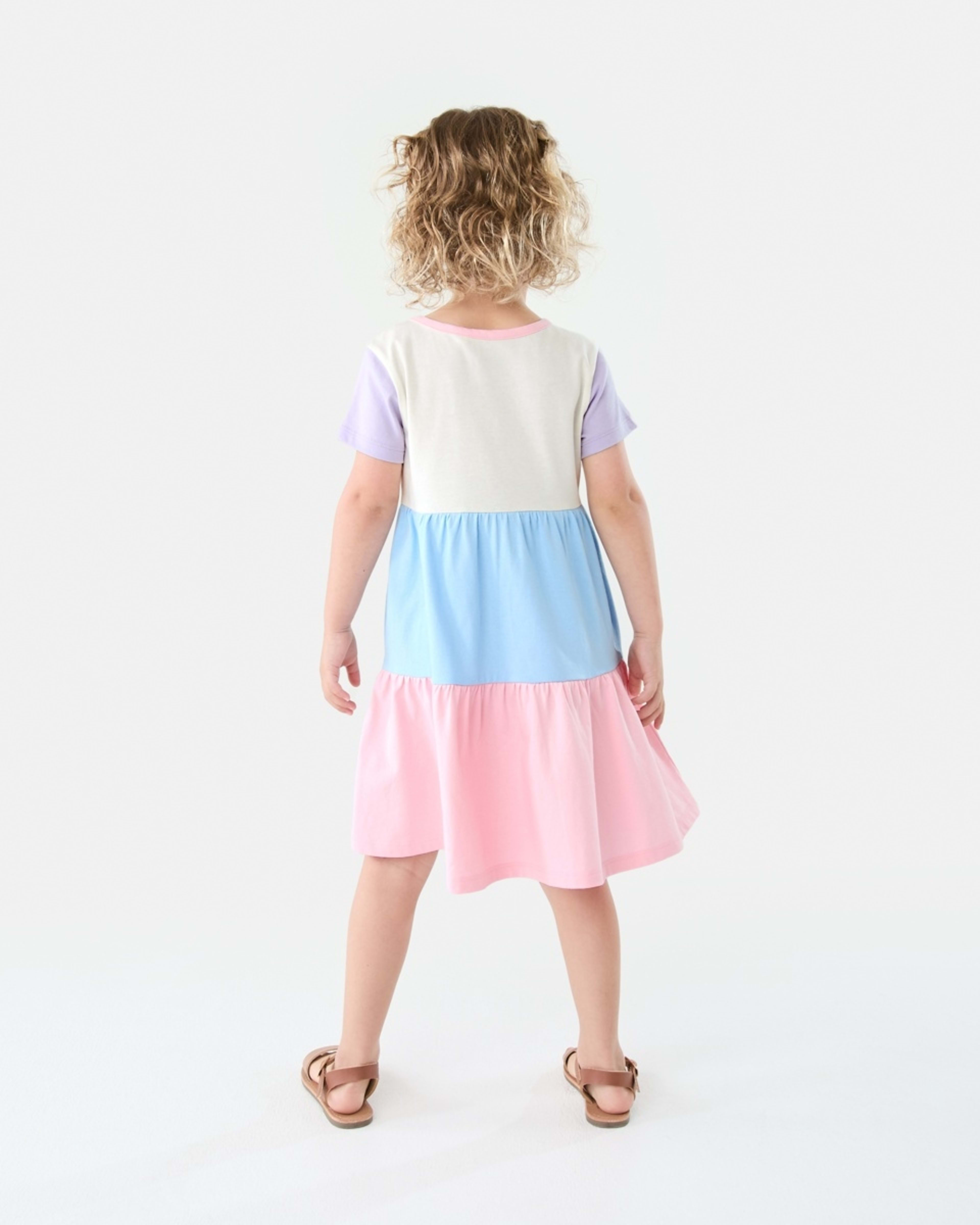 8 Short Sleeve Colour Block Jersey Dress Col Block, 8 of 10