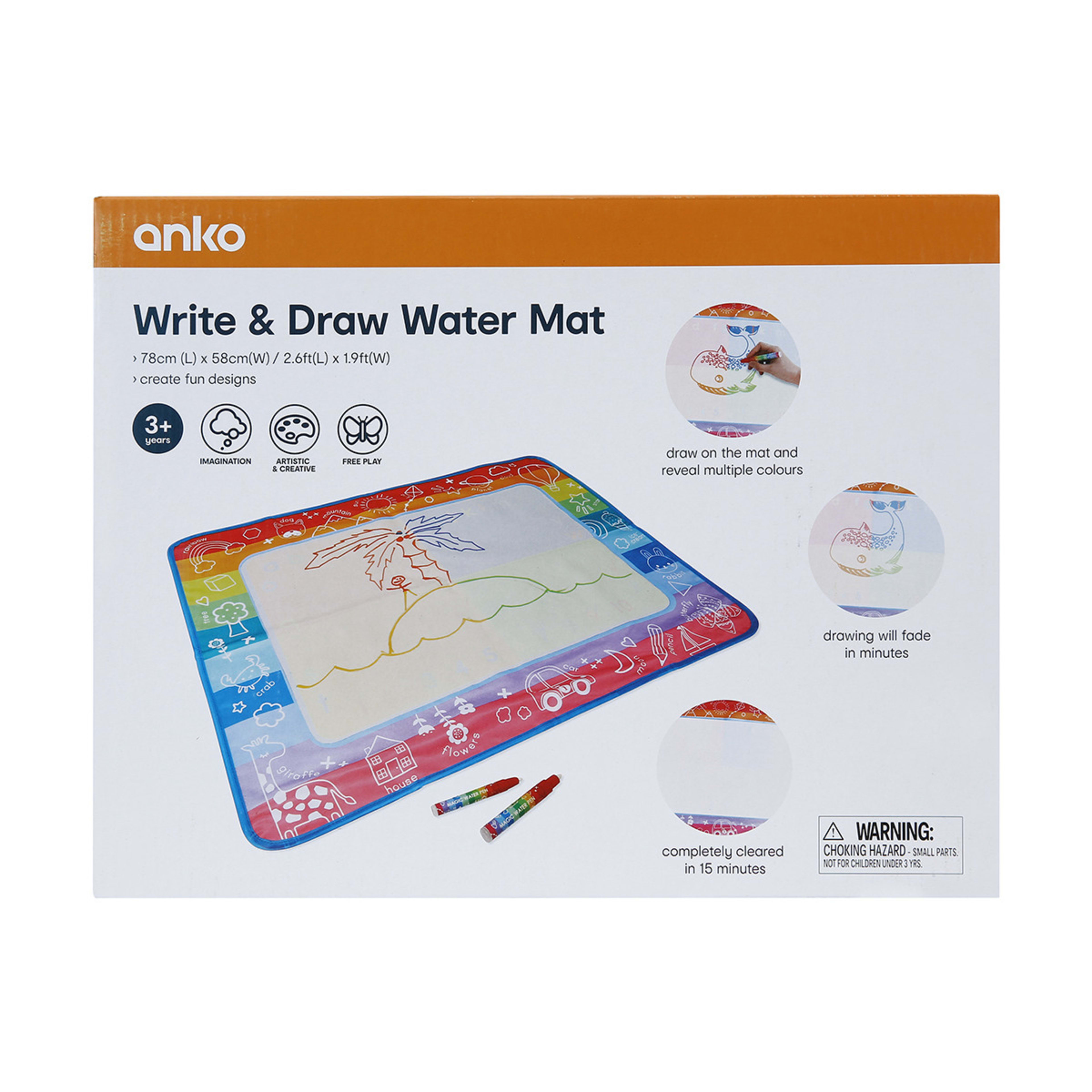 Write & Draw Water Mat Kmart