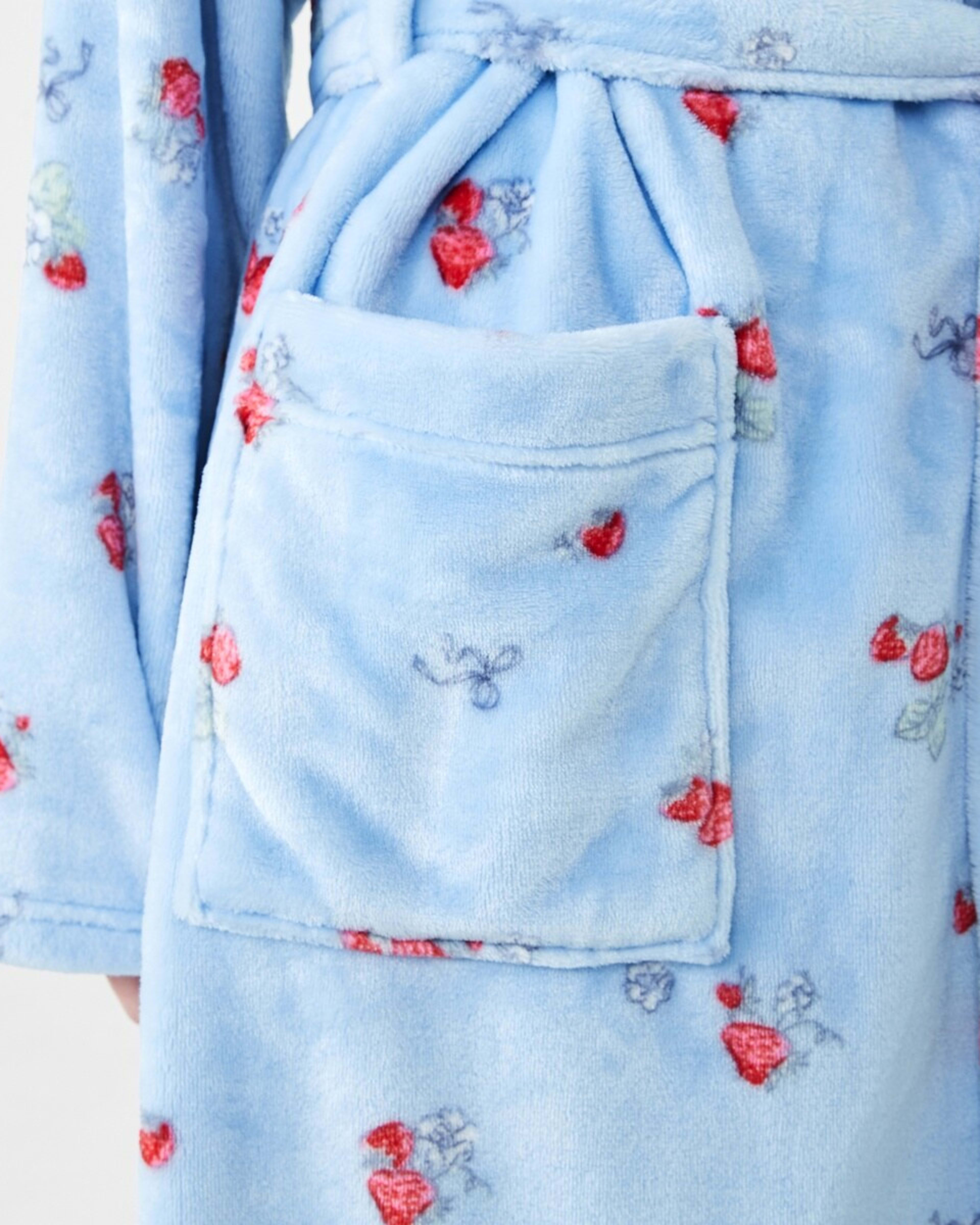 7 Printed Fleece Gown HALO BERRY HALOGEN BLUE, 7 of 7