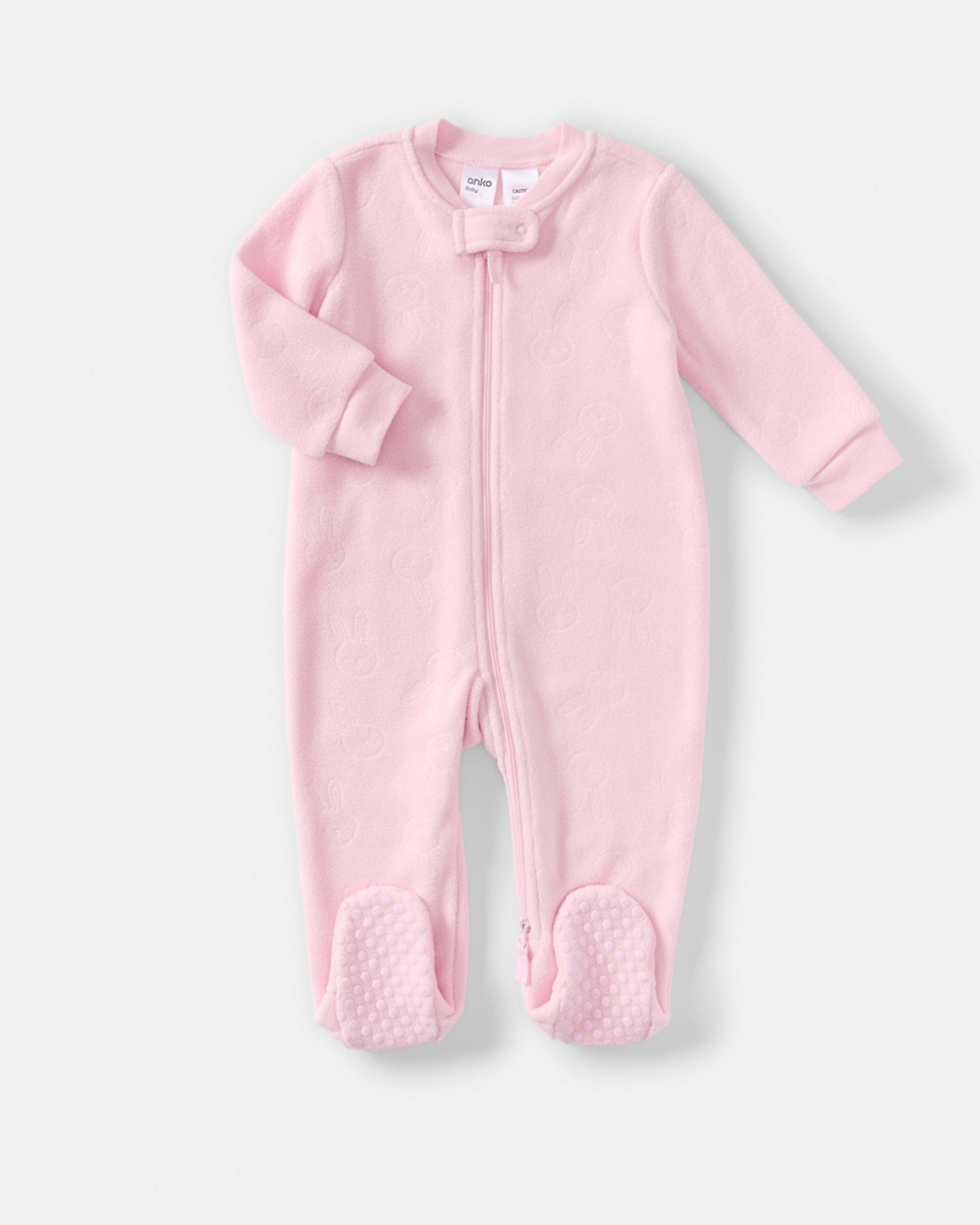 1 Fluffy Pramsuit Pnk Bunny
