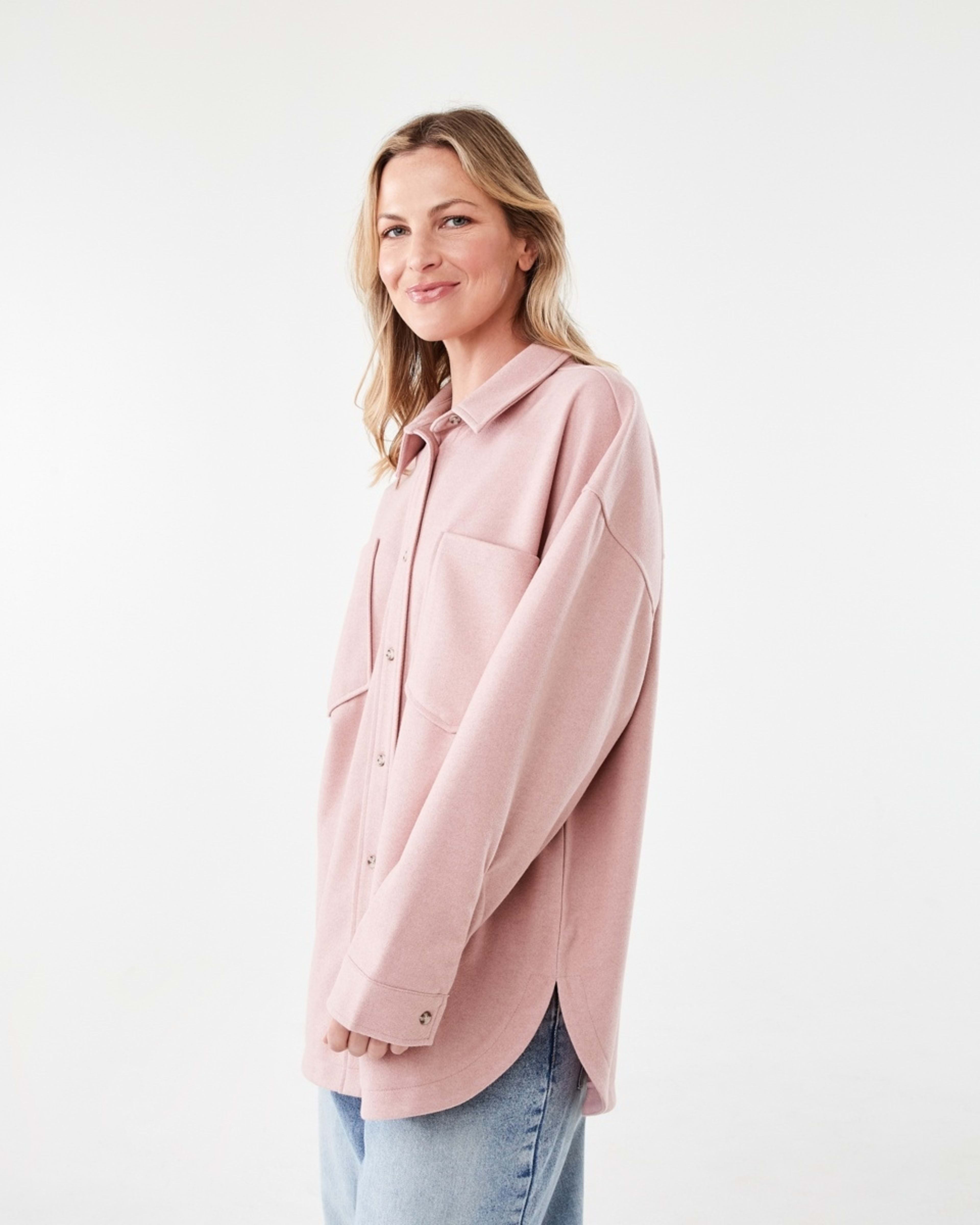 2 Long Sleeve Soft Touch Shirt Rose Marl, 2 of 7