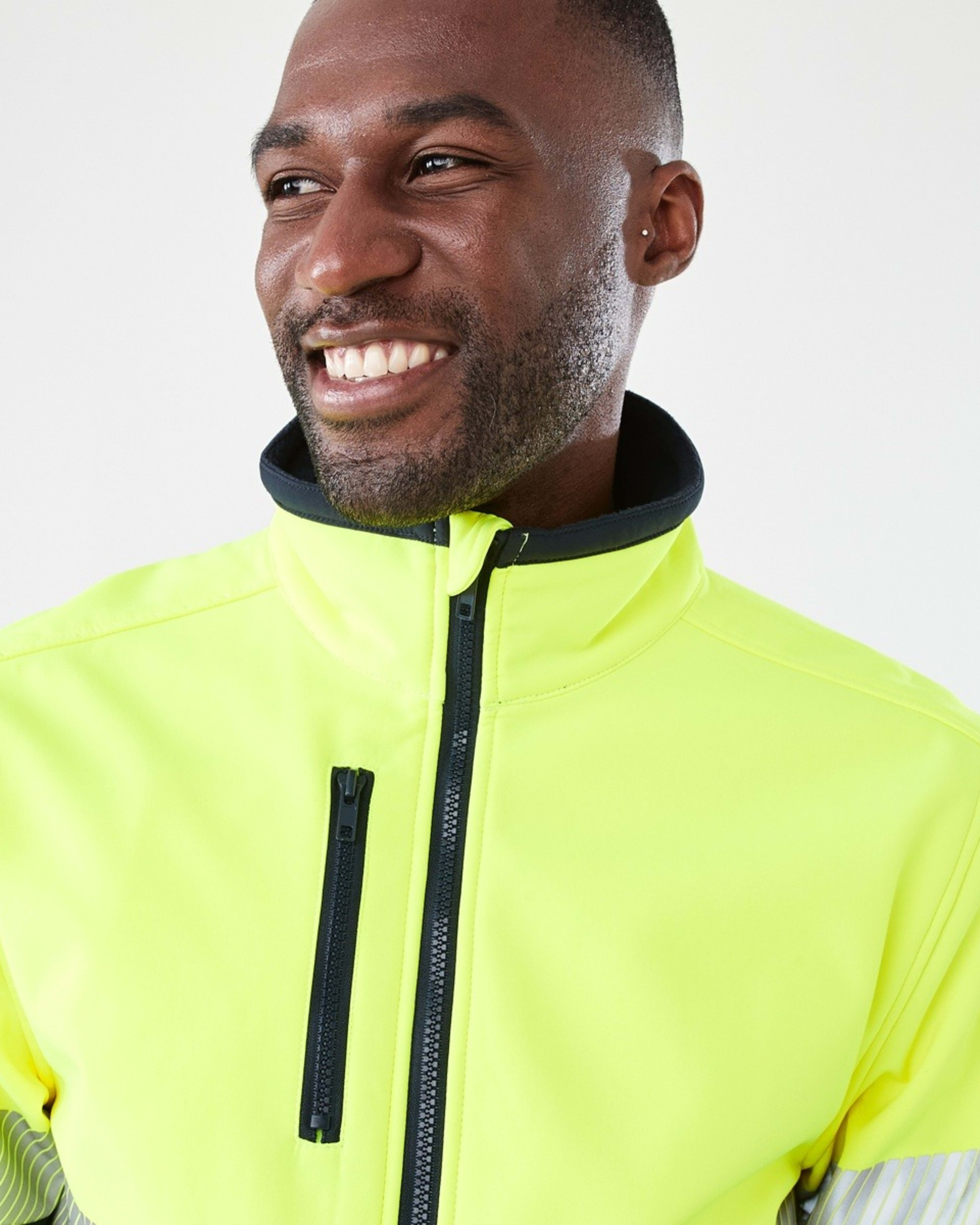 5 Hi-Visibility Softshell Jacket Fluro Yellow, 5 of 8