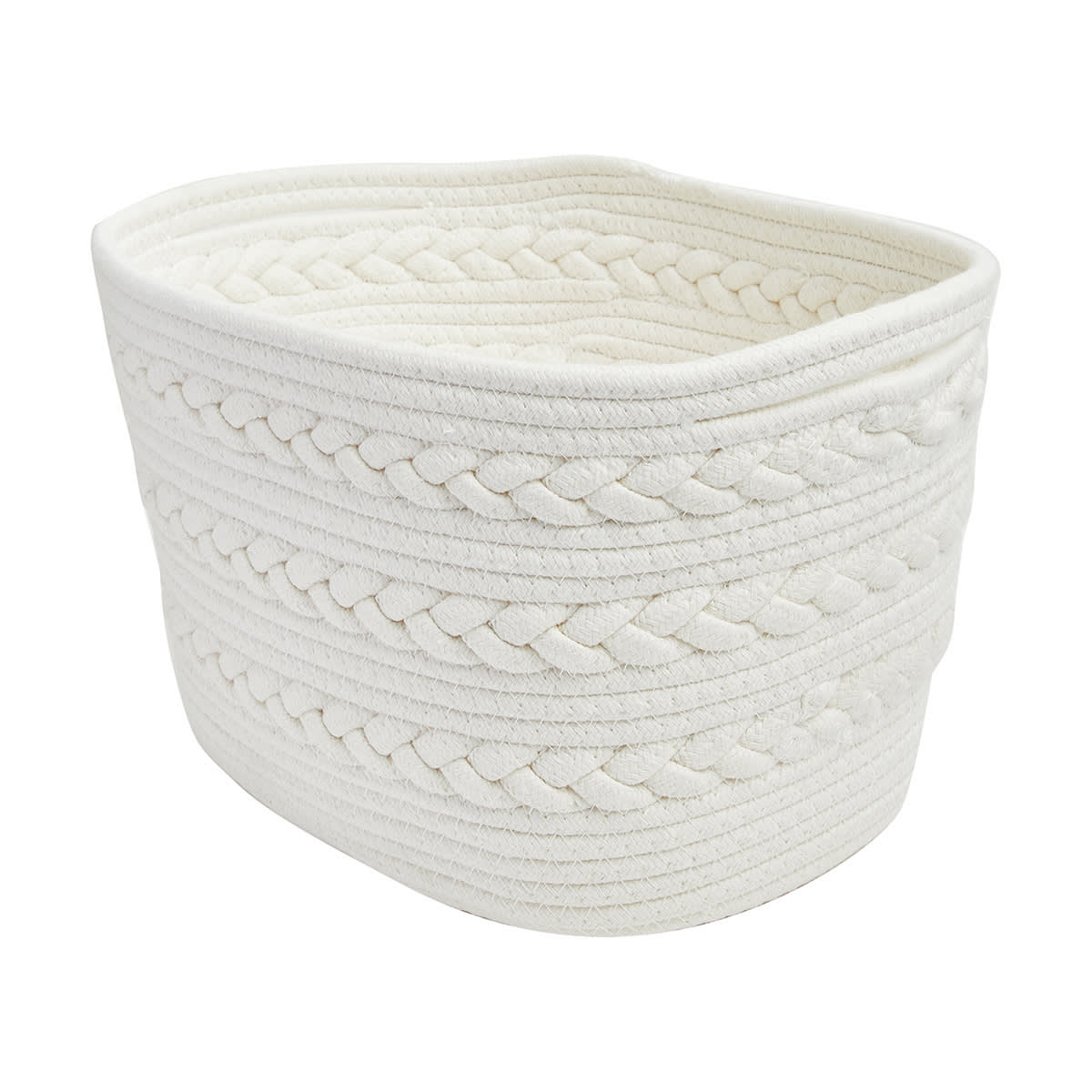 Rectangle Braid Rope Basket White Kmart
