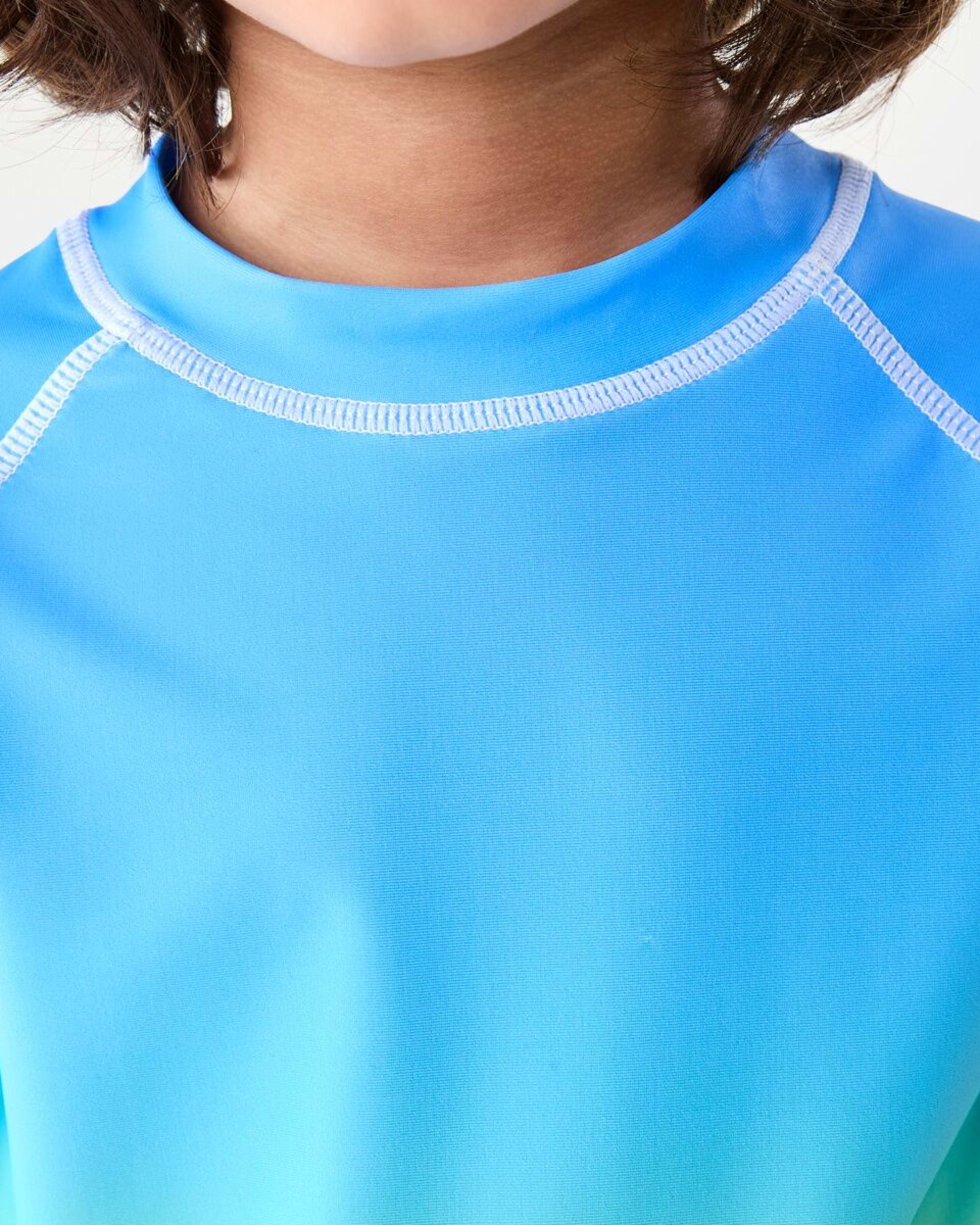 4 Printed Long Sleeve Rash Vest RASHIE FLURO RAINBOW, 4 of 6