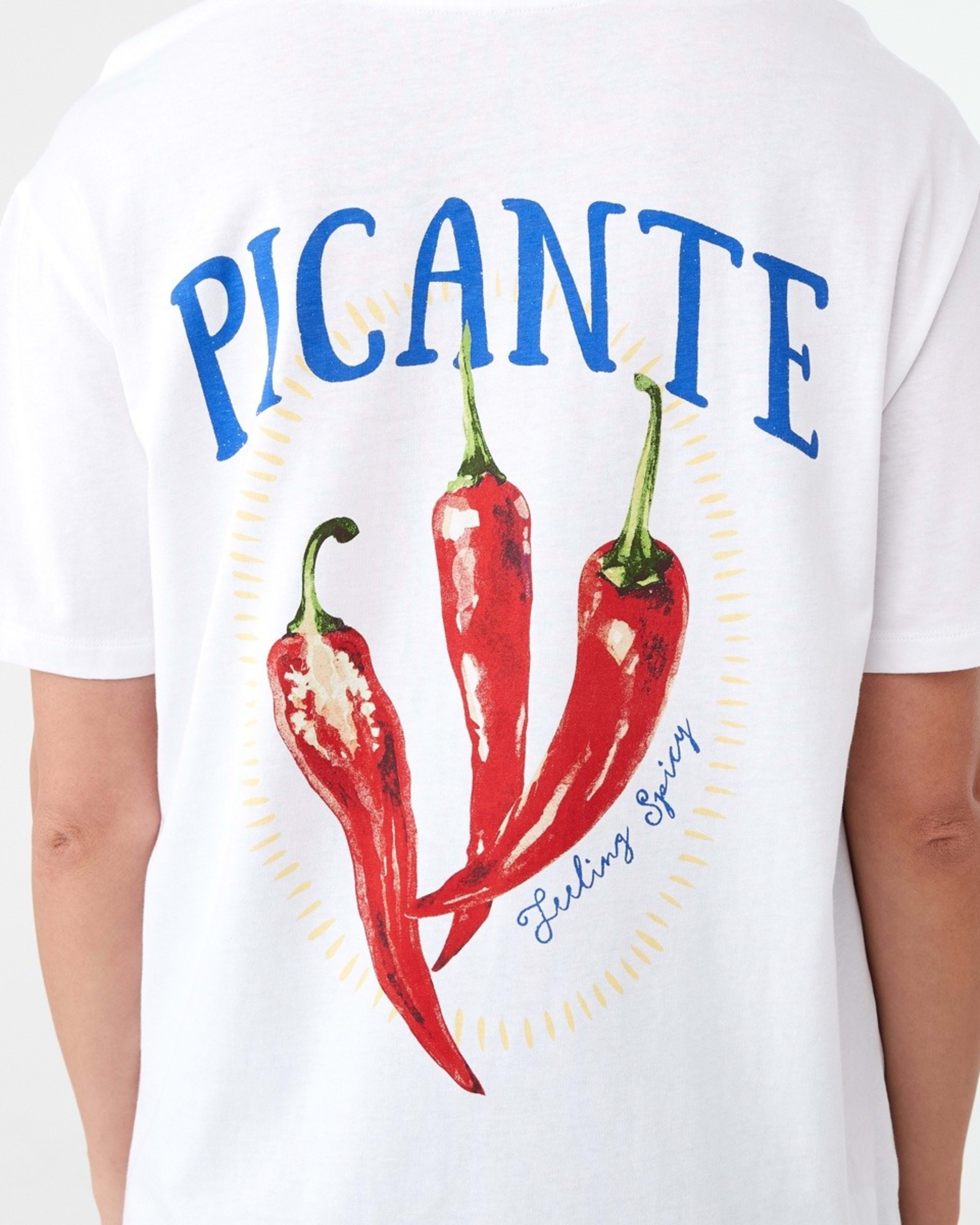 6 Short Sleeve Oversized Boyfriend T-shirt PICANTE WHITE, 6 of 6