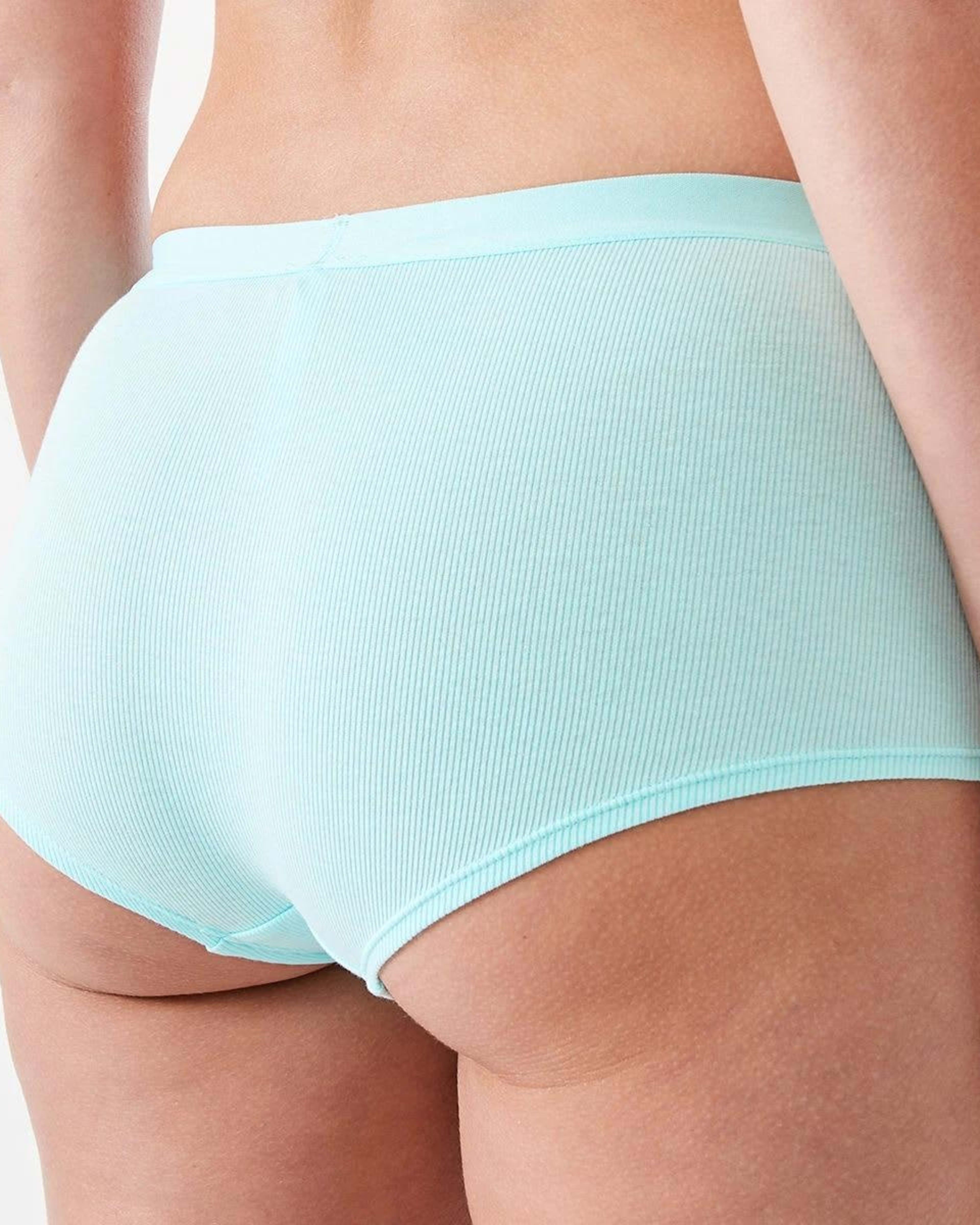 3 Rib Boyleg Briefs Brght Turq, 3 of 5