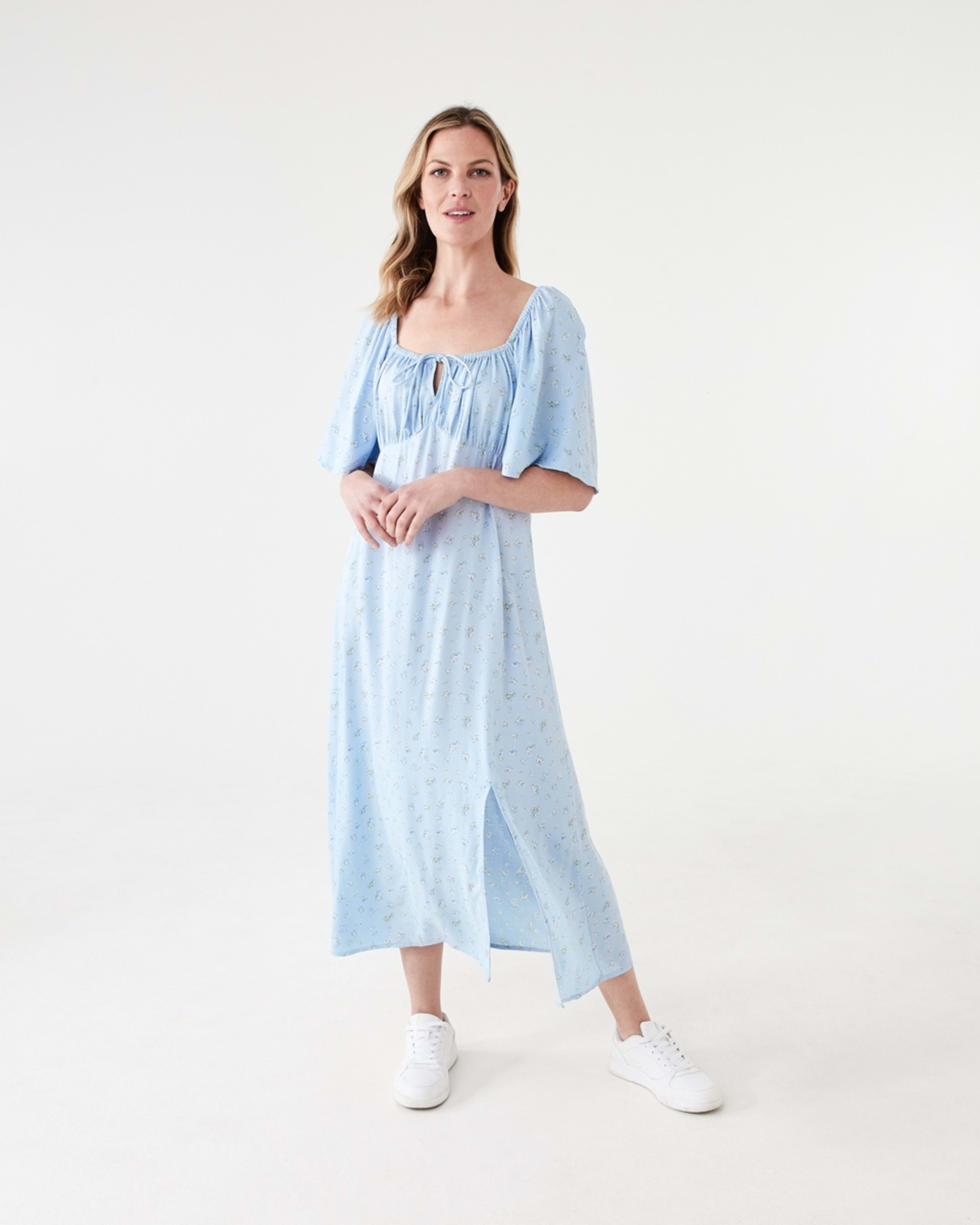 1 Short Sleeve Square Neck Tea Midi Dress DITSY ROSE SKYWAY, 1 of 7