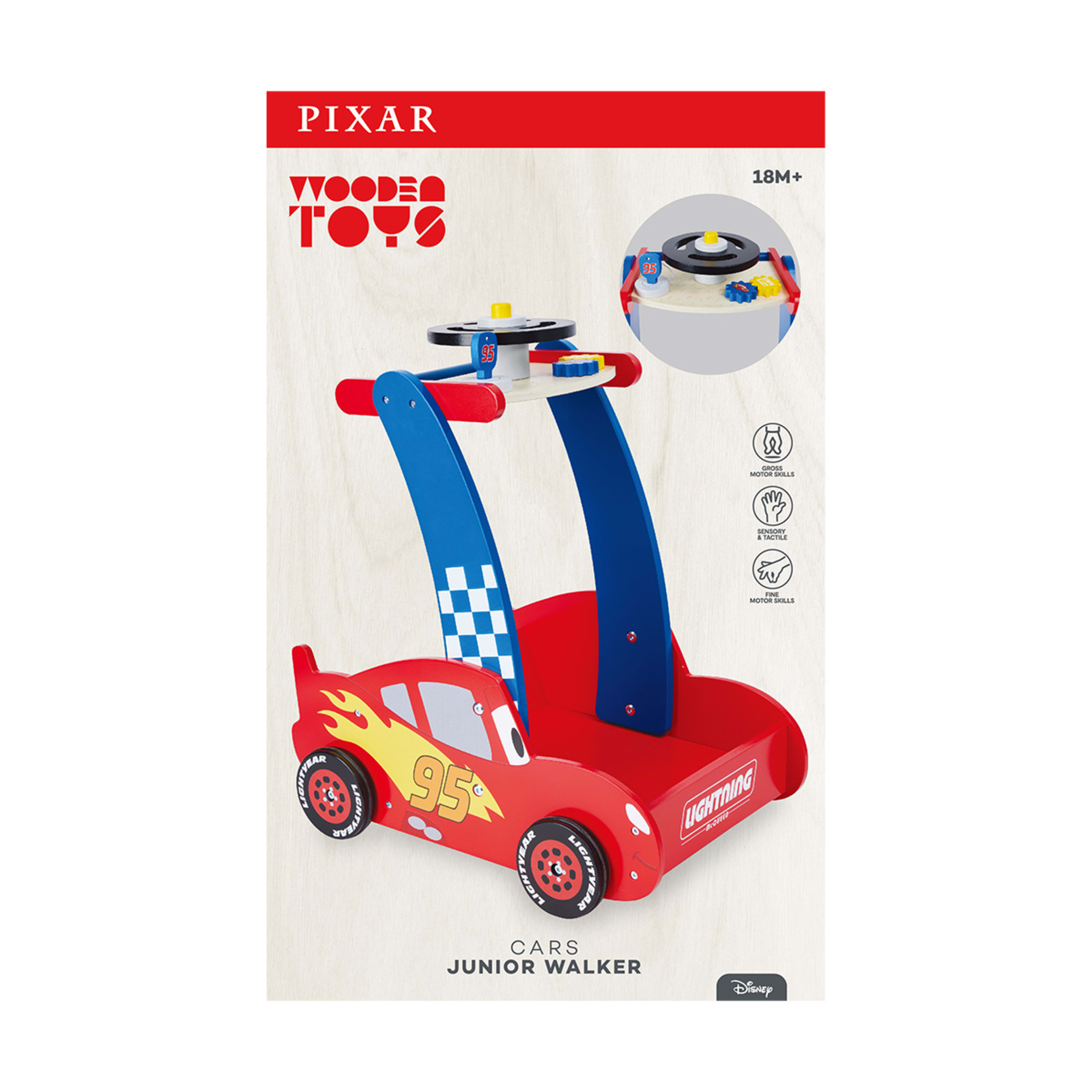 1 Disney Pixar Cars Wooden Toys Junior Walker, 1 of 7
