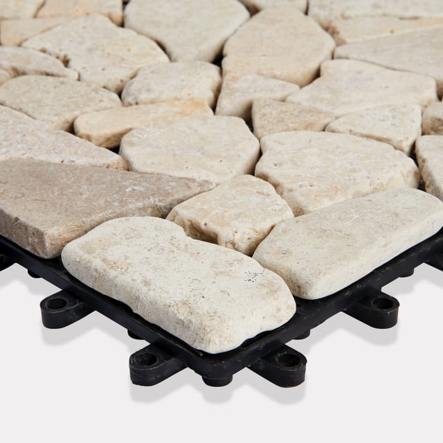 4 Pack Light Stone Decking Tiles Kmart