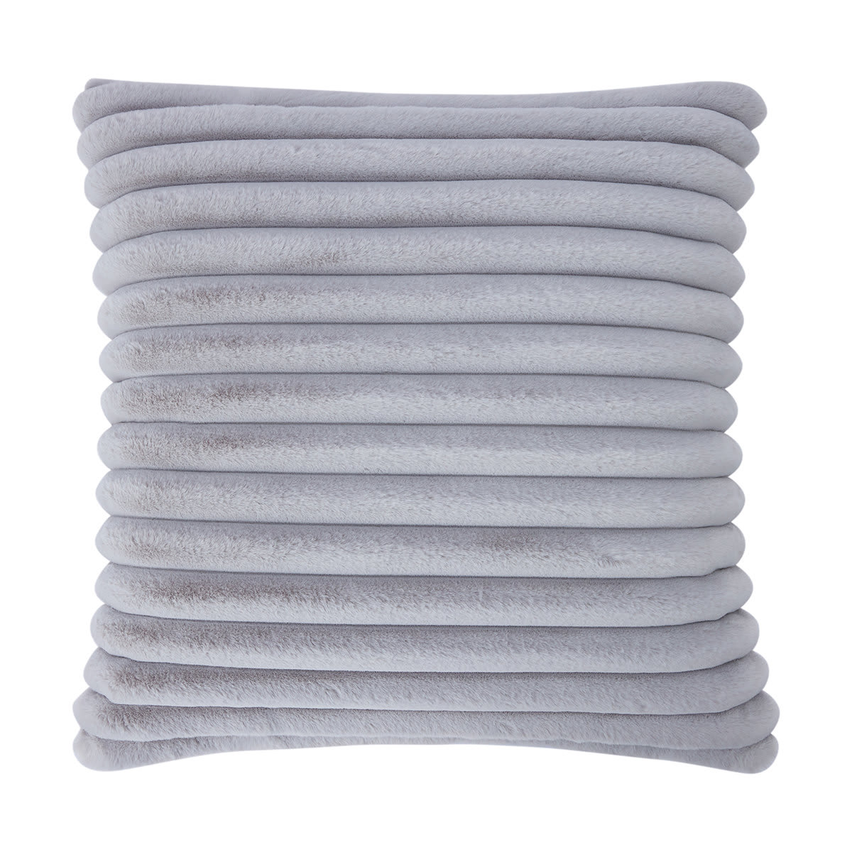 60cm Coco Faux Fur Cushion - Grey - Kmart