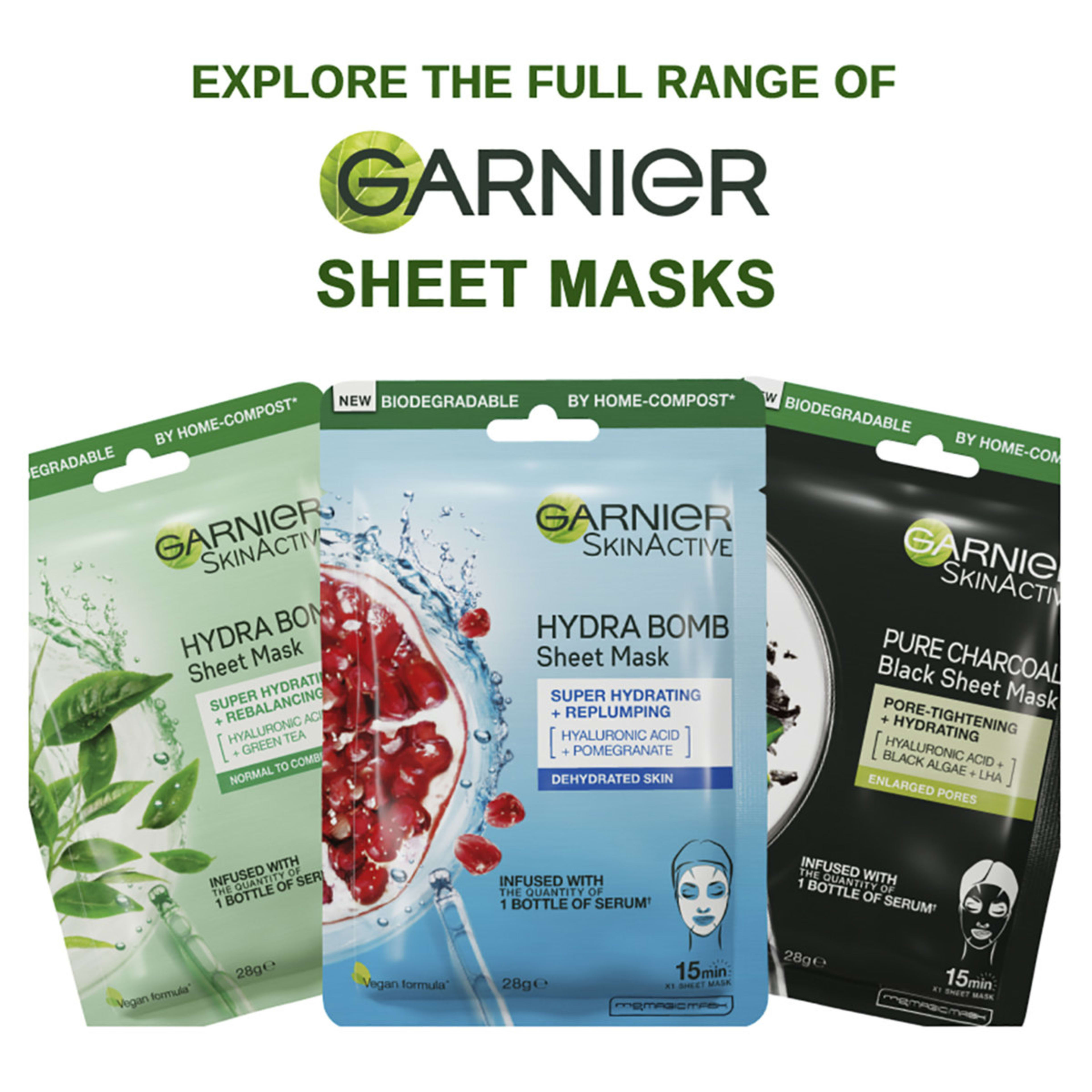 7 Garnier SkinActive Hydra Bomb Eye Sheet Mask 6g - Green Tea & Hyaluronic Acid, 7 of 9