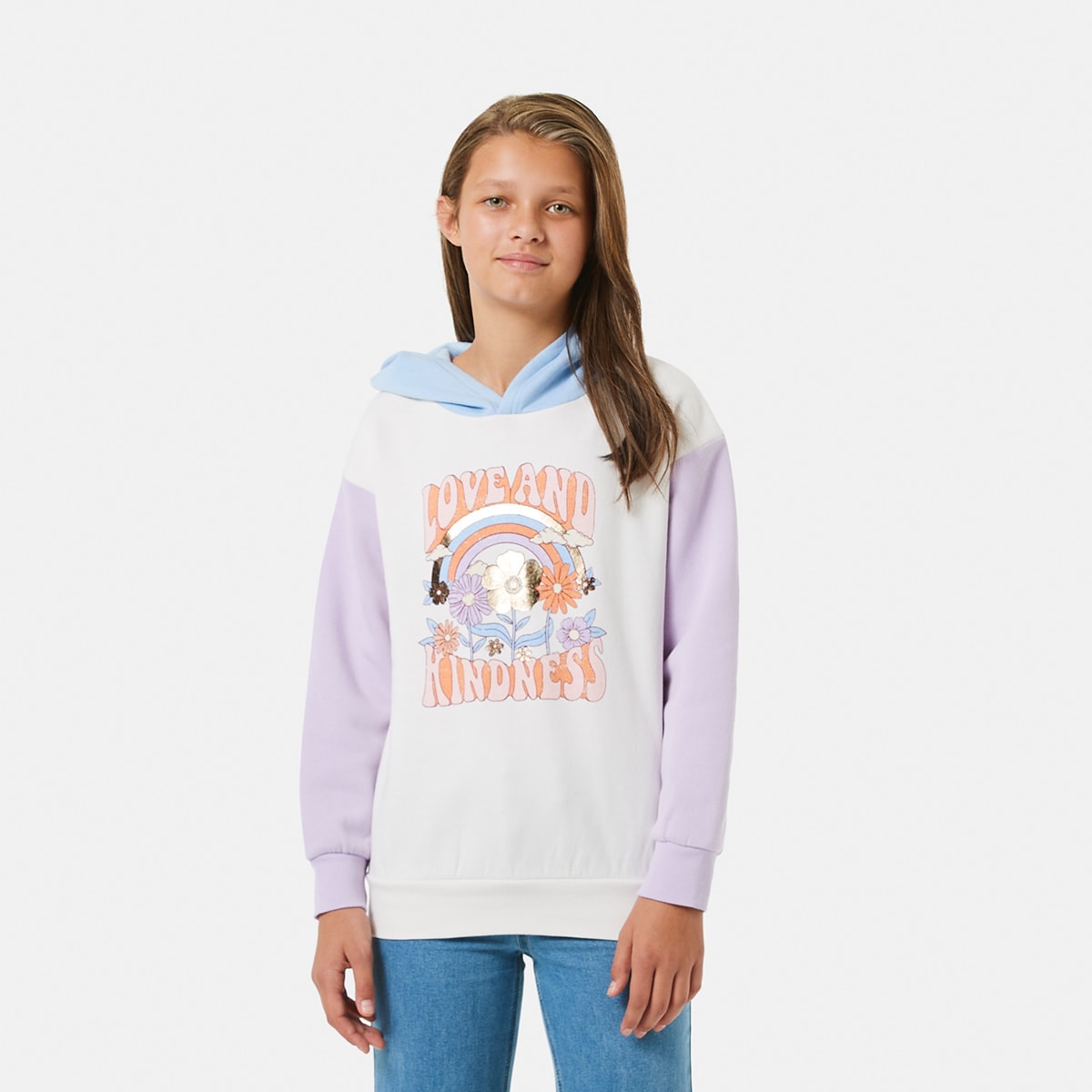 Oversized Print Hoodie Kmart