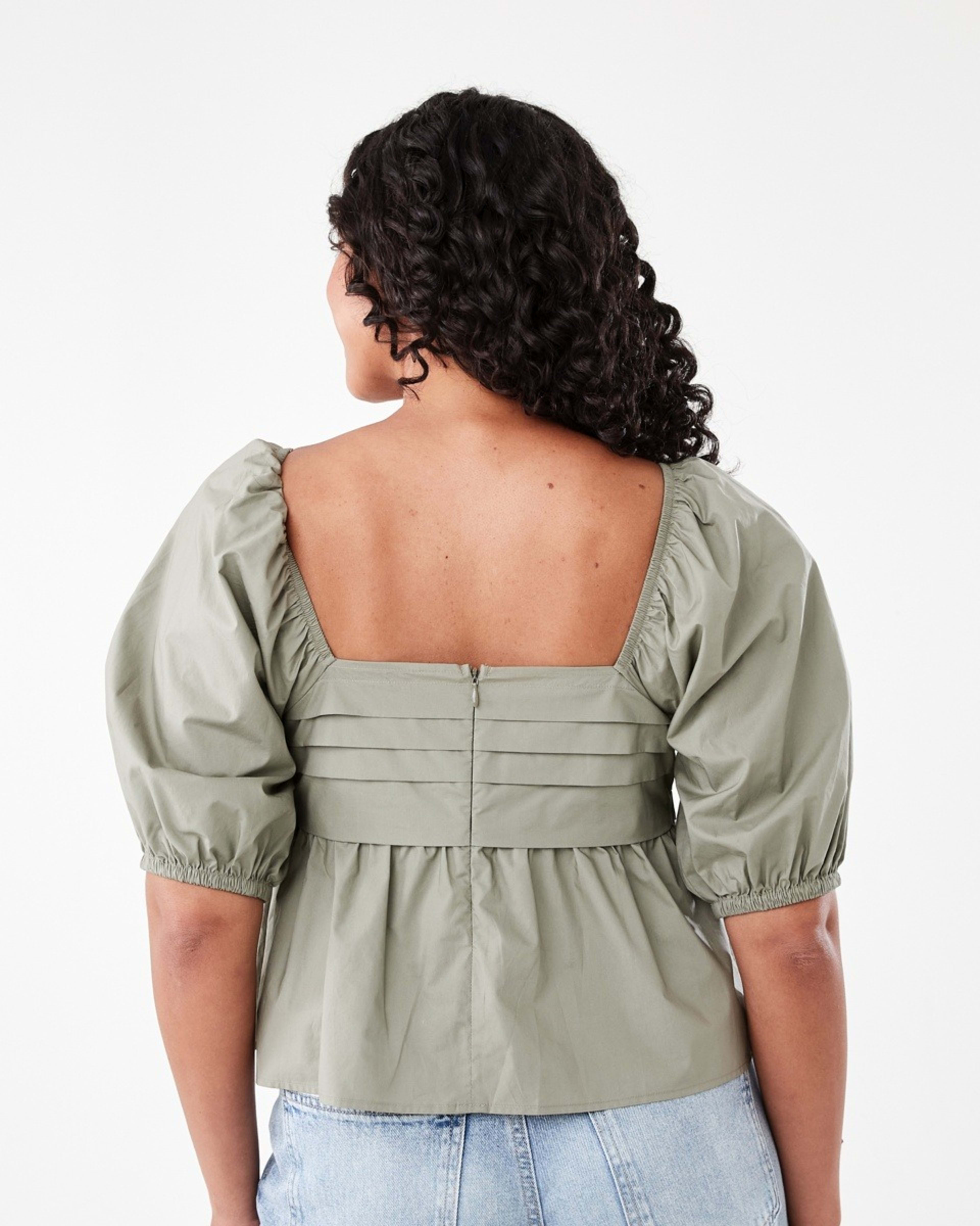 3 Short Sleeve Puff Sleeve Top Pave Grey, 3 of 7