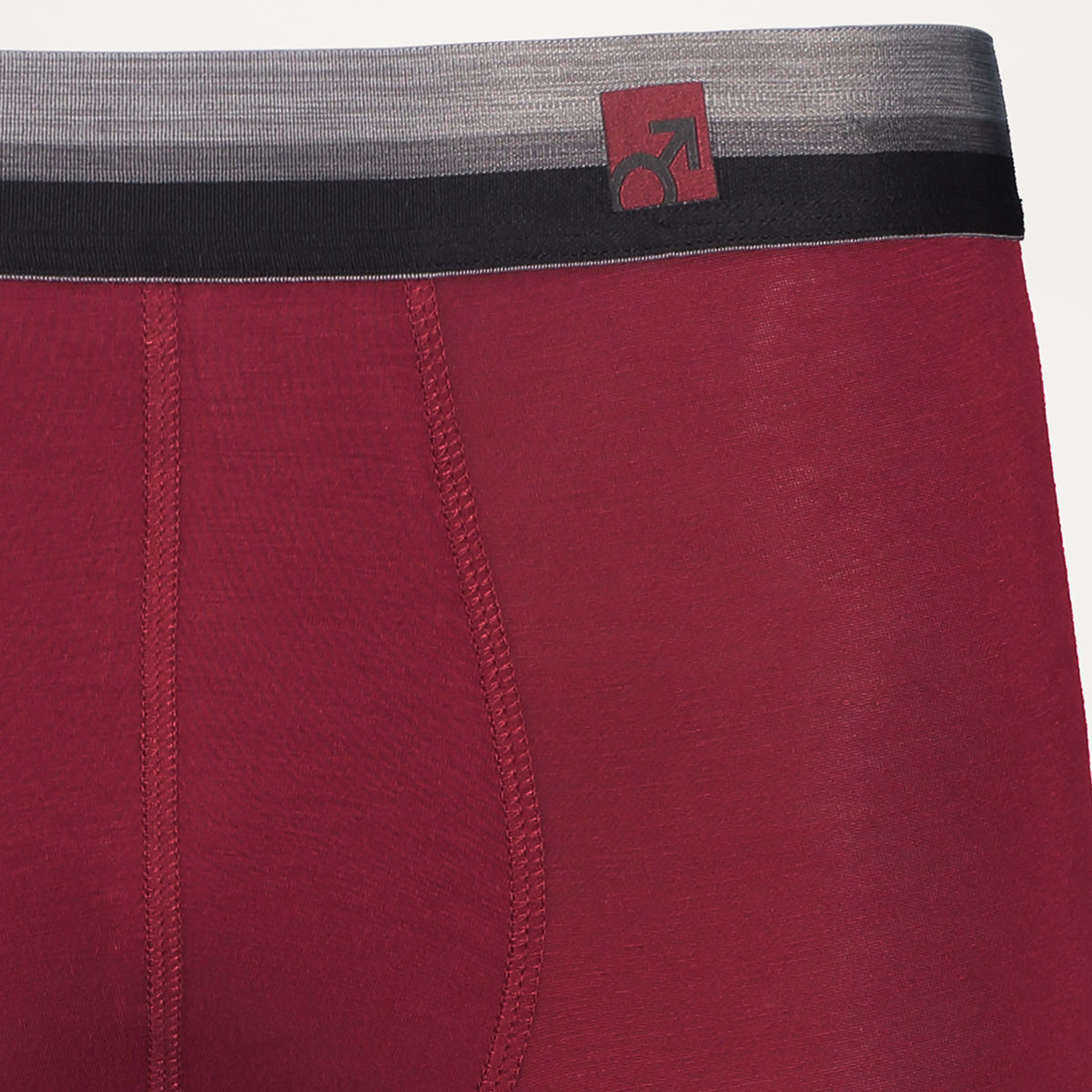 7 Anti-ride Mid Length Bamboo Blend Trunks Biking Red, 7 of 7