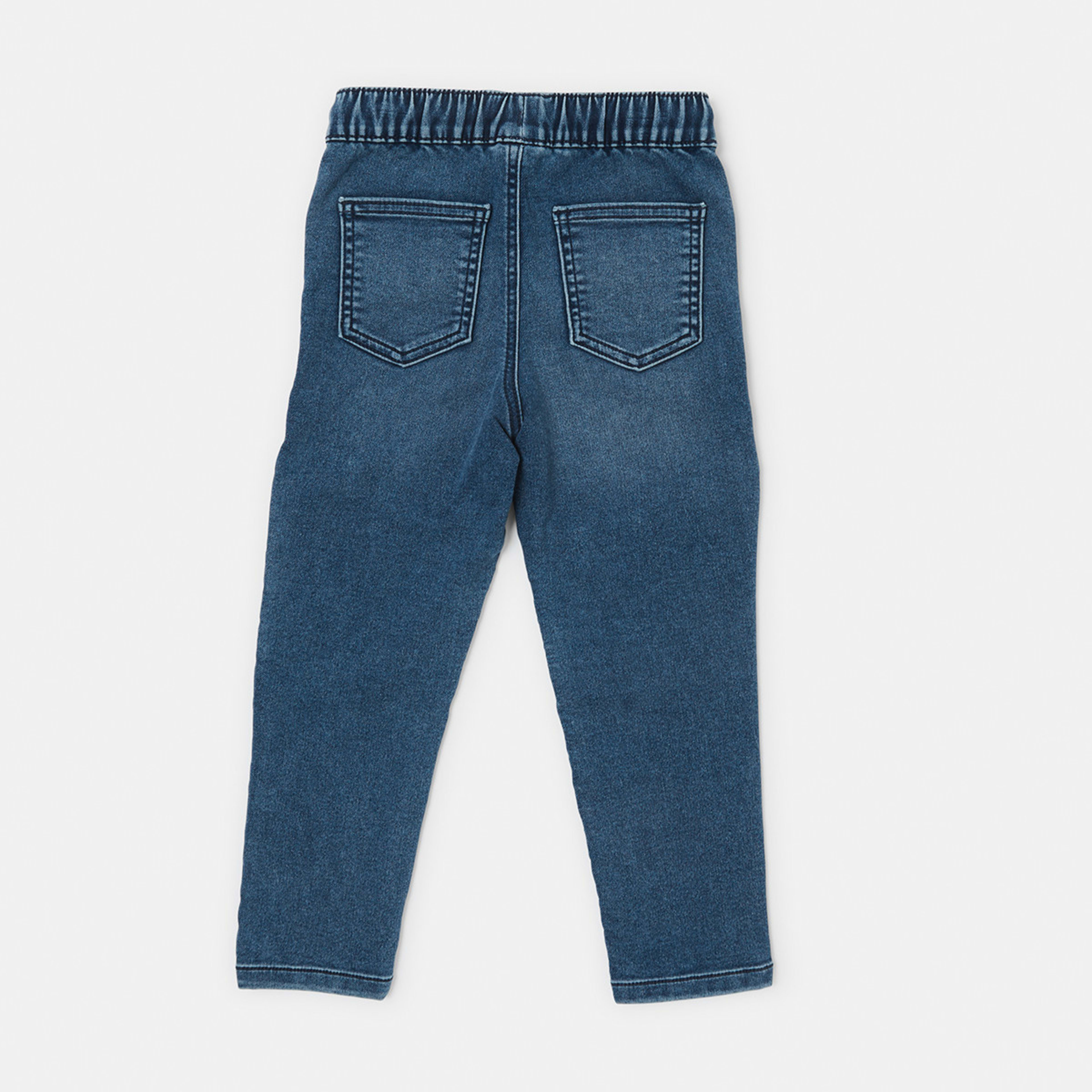 7 Knit Moto Denim Jeans Mid Wash, 7 of 7