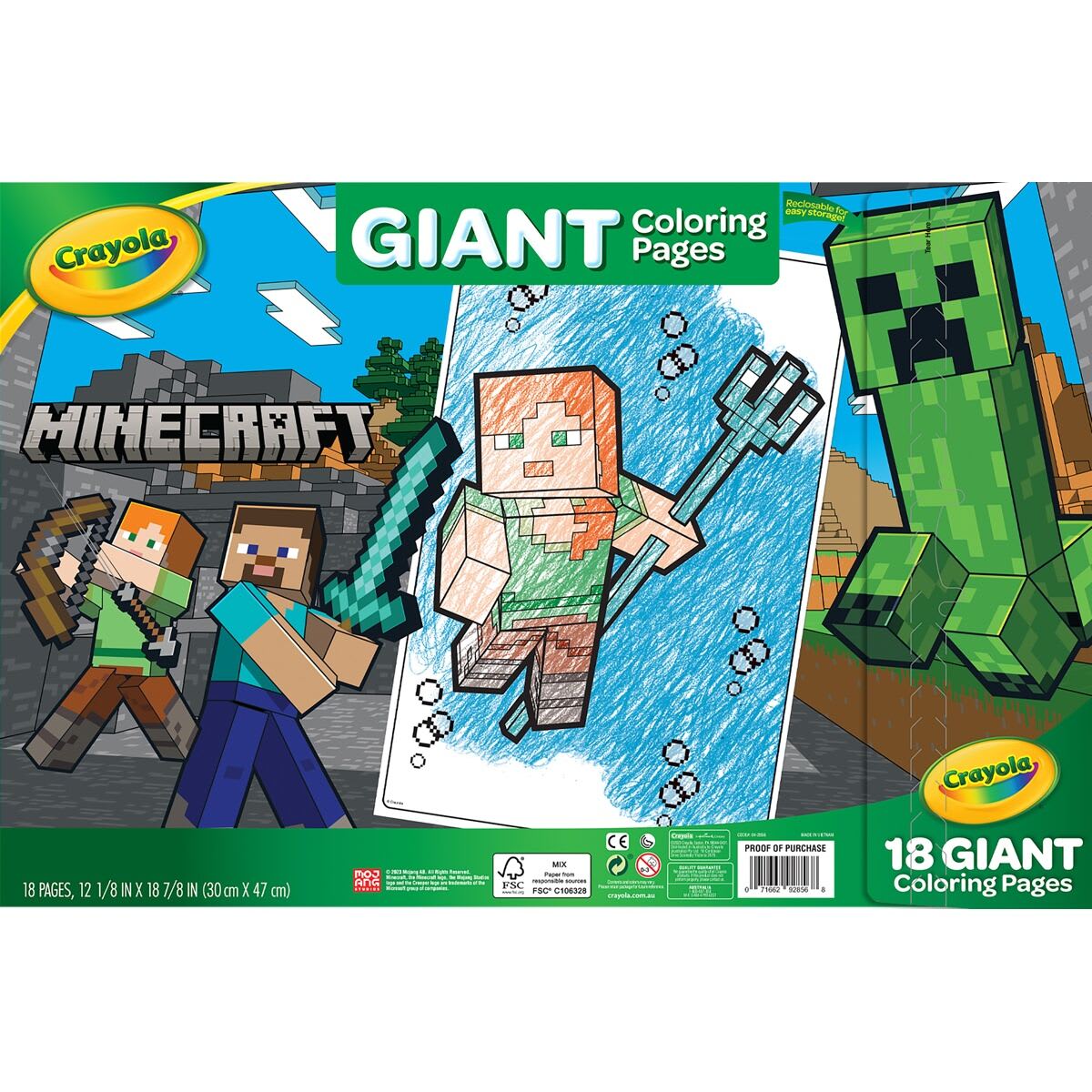Crayola Giant Coloring Pages - Minecraft - Kmart