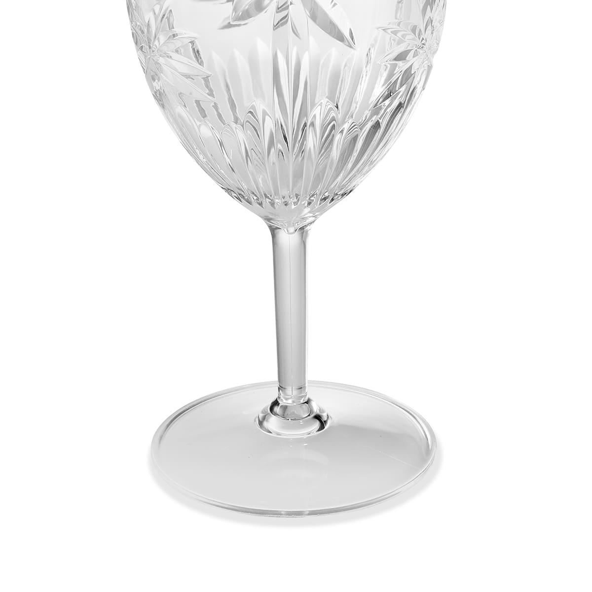 4 Clear Palm Acrylic Wine Glasses Kmart