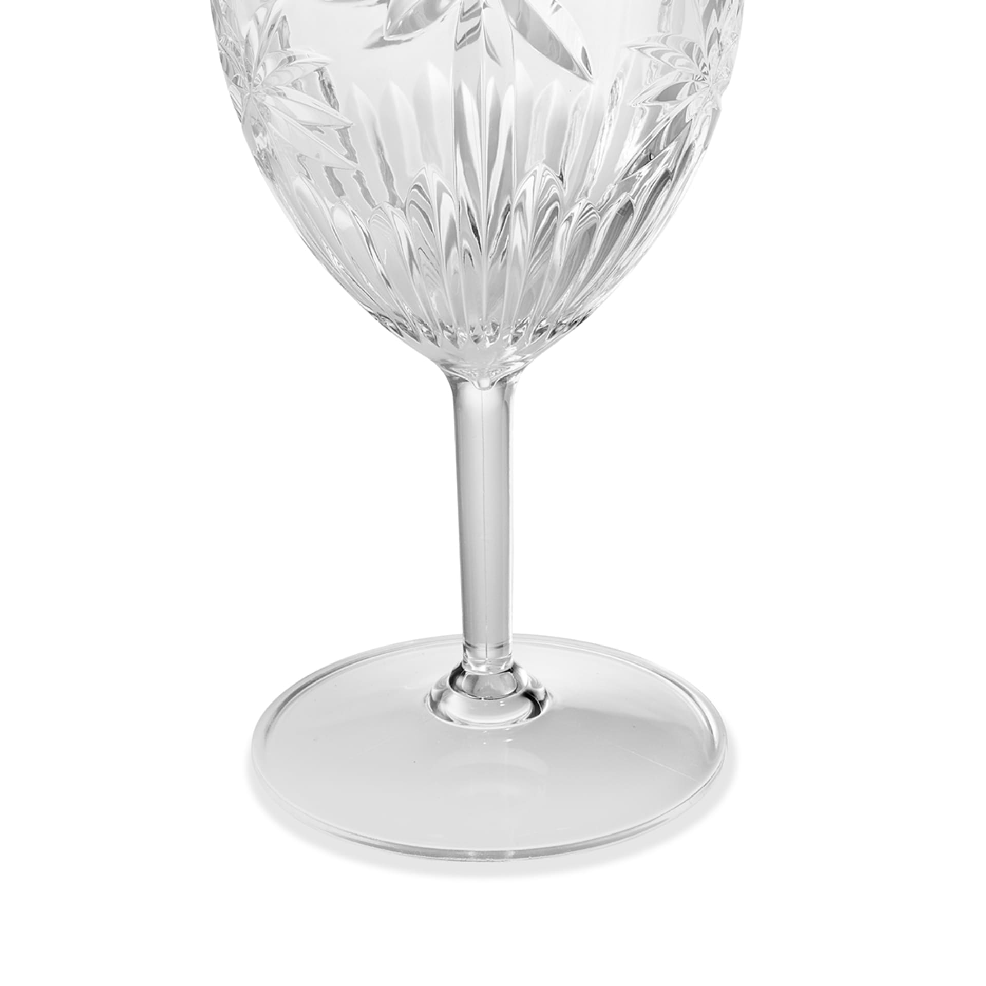 4 Clear Palm Acrylic Wine Glasses Kmart