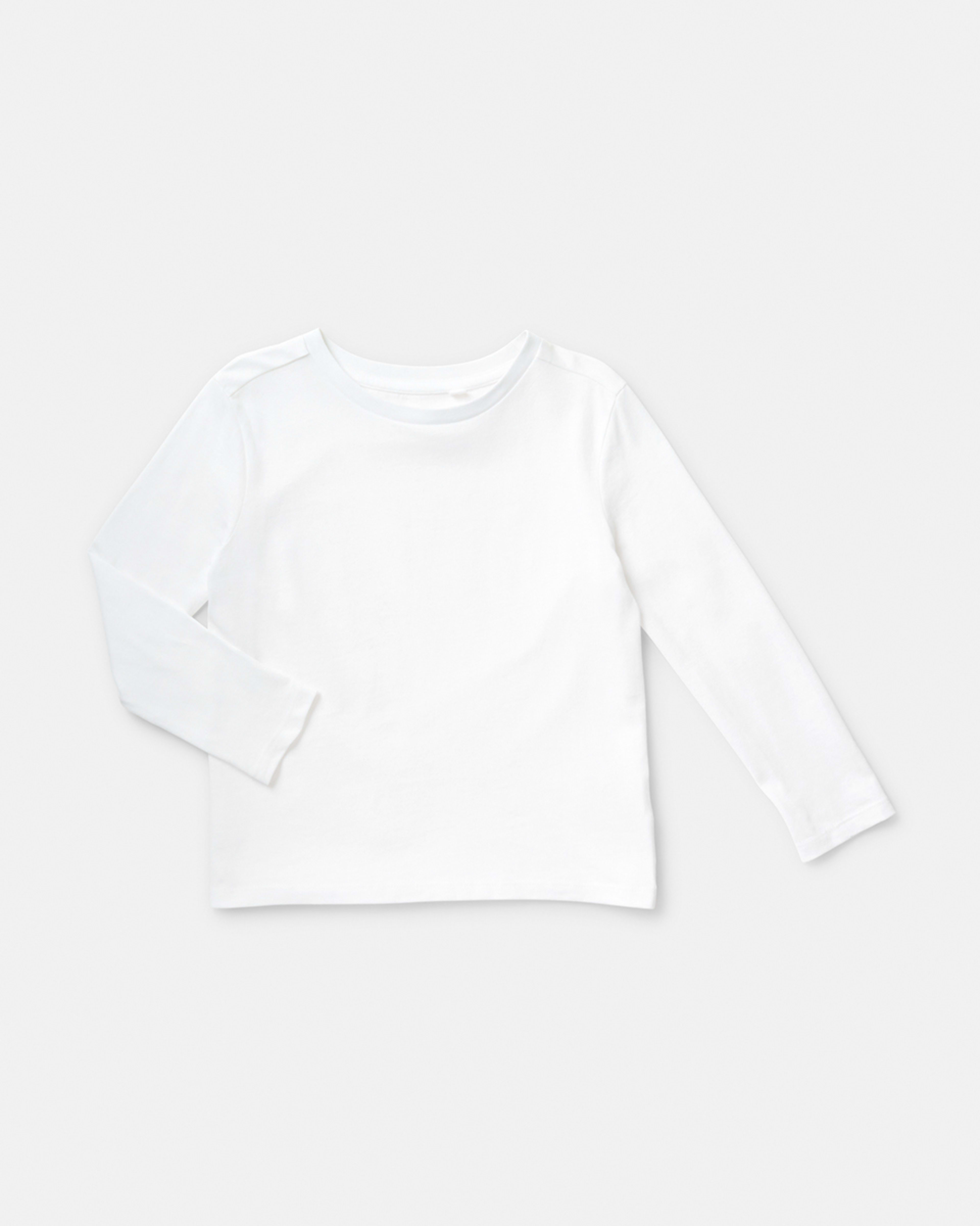 7 Long Sleeve Plain T-shirt White, 7 of 8
