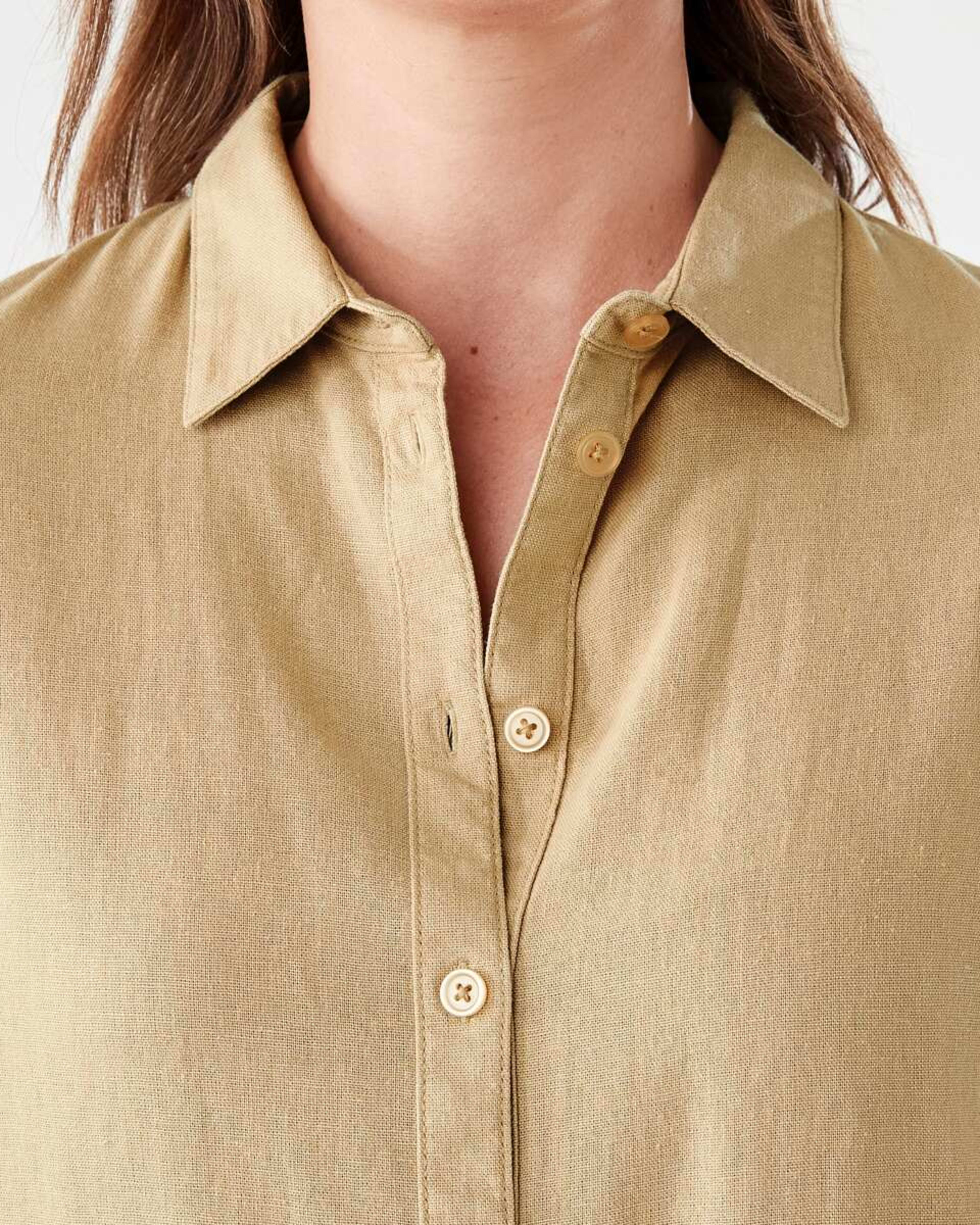 5 Long Sleeve Linen Blend Shirt LARK, 5 of 6