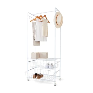Garment Rack with 2 Wire Drawers