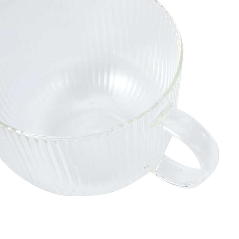 2 Pack Linear Glass Tea Cups Kmart