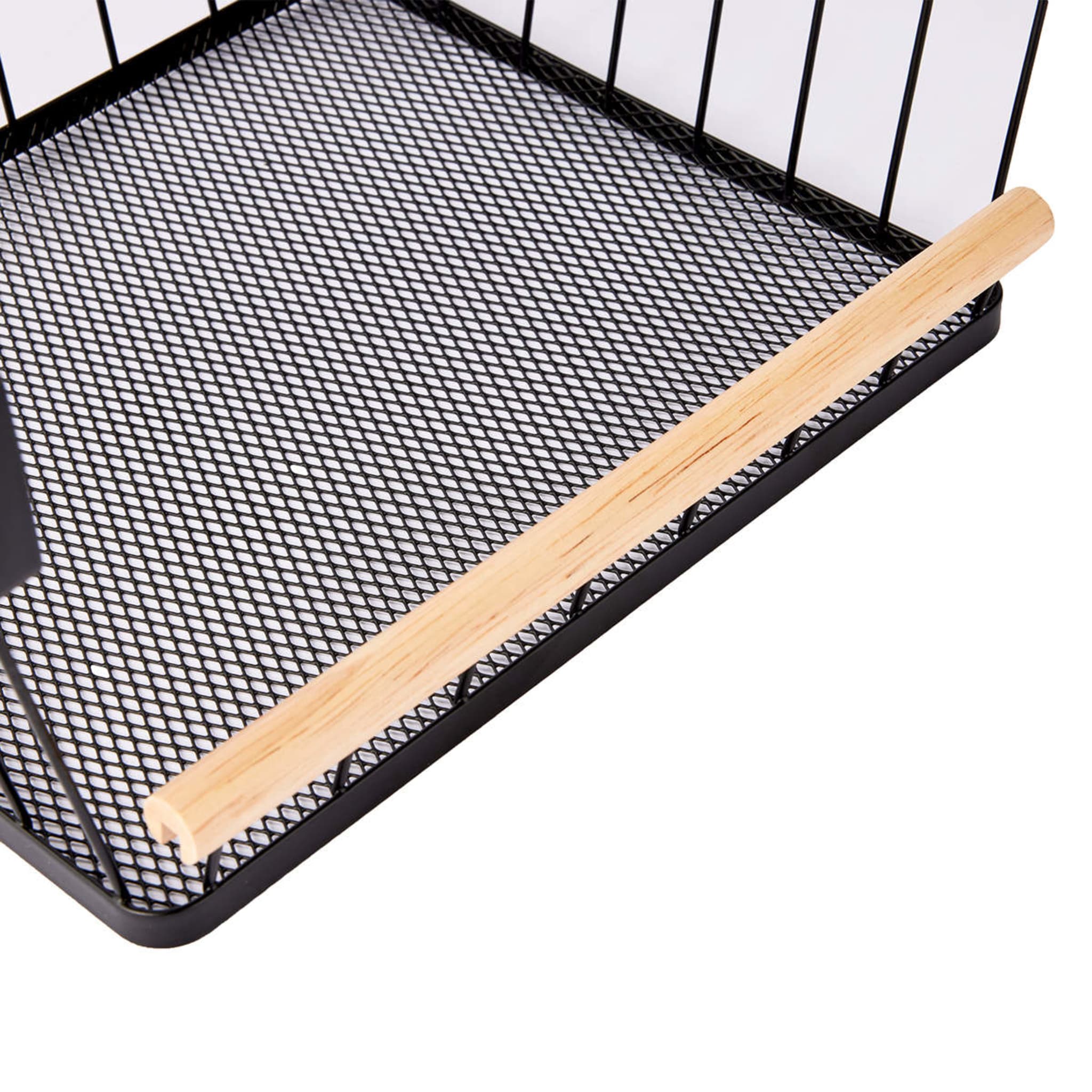 Wire and Wood Undershelf Basket Kmart