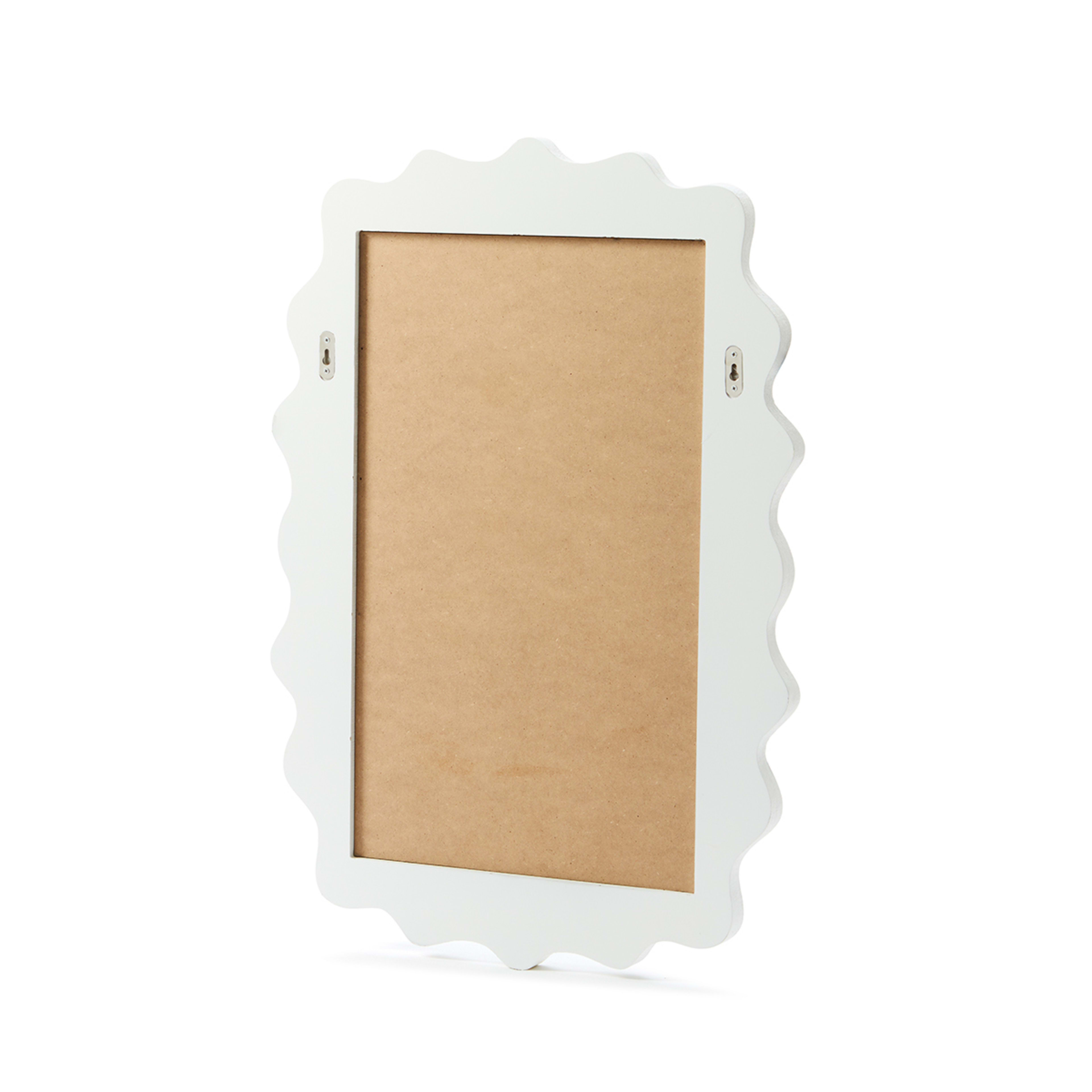 5 Textured Wave Mirror - White, 5 of 7