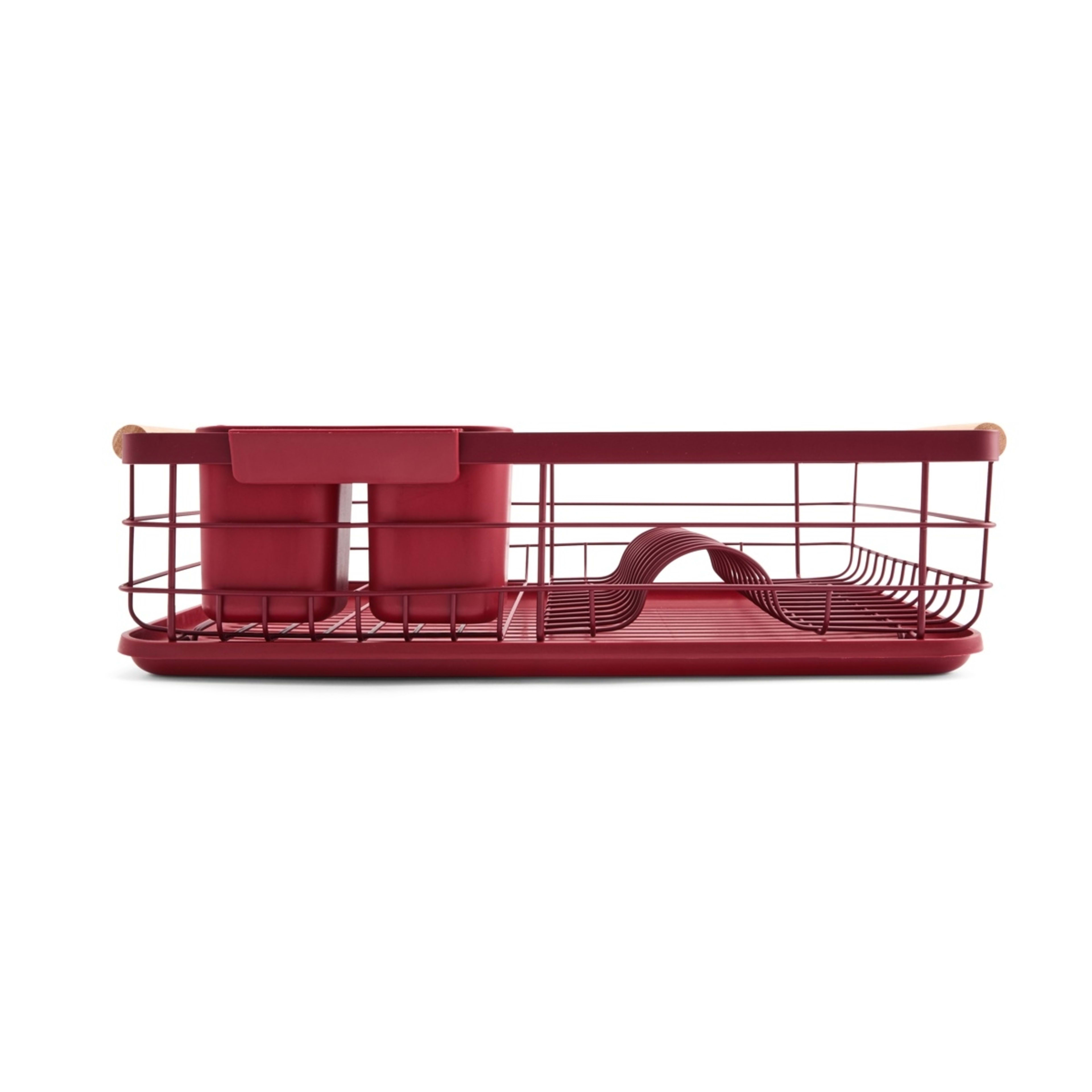 7 Red Wooden Handle Dish Rack, 7 of 10