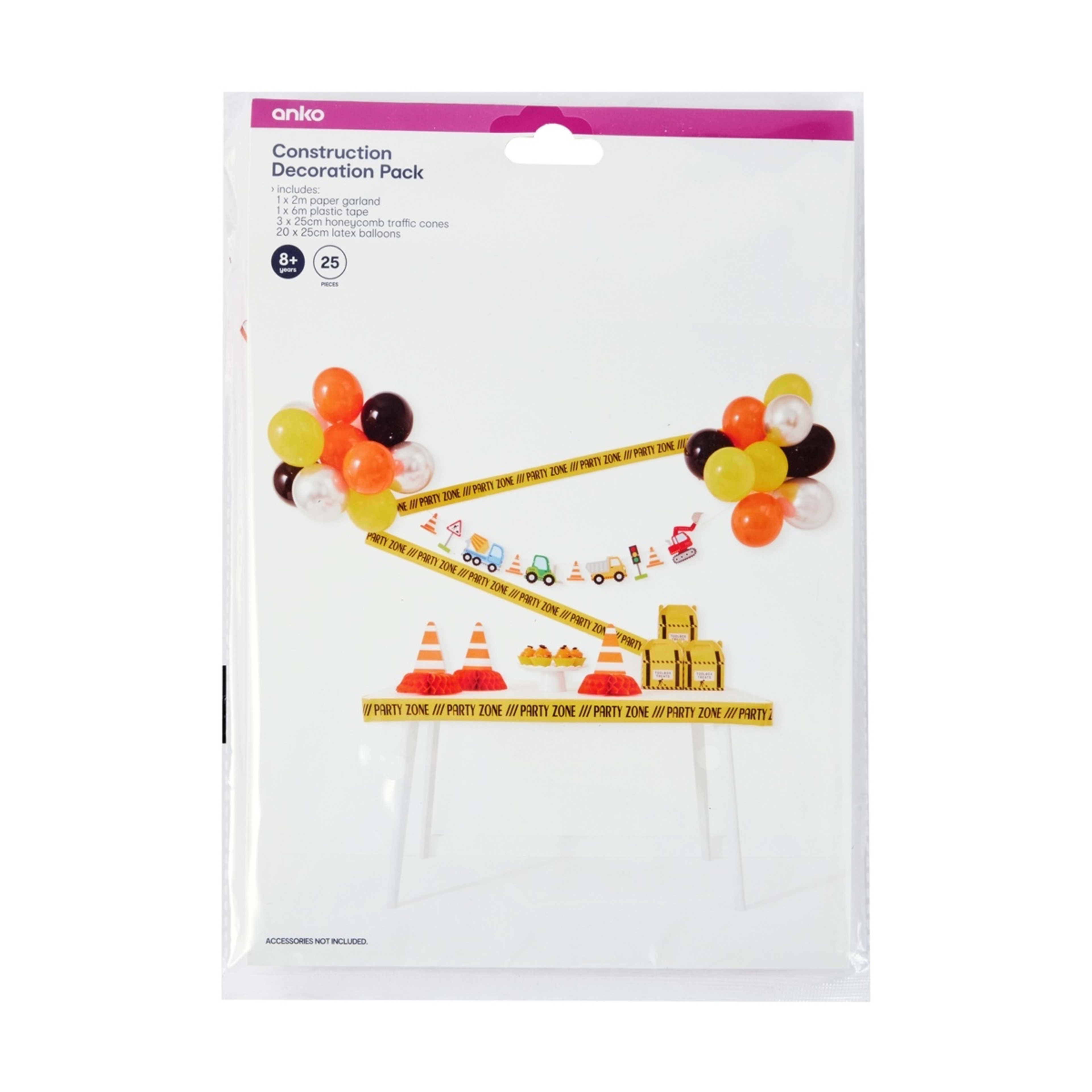 9 25 Piece Construction Decoration Pack, 9 of 9