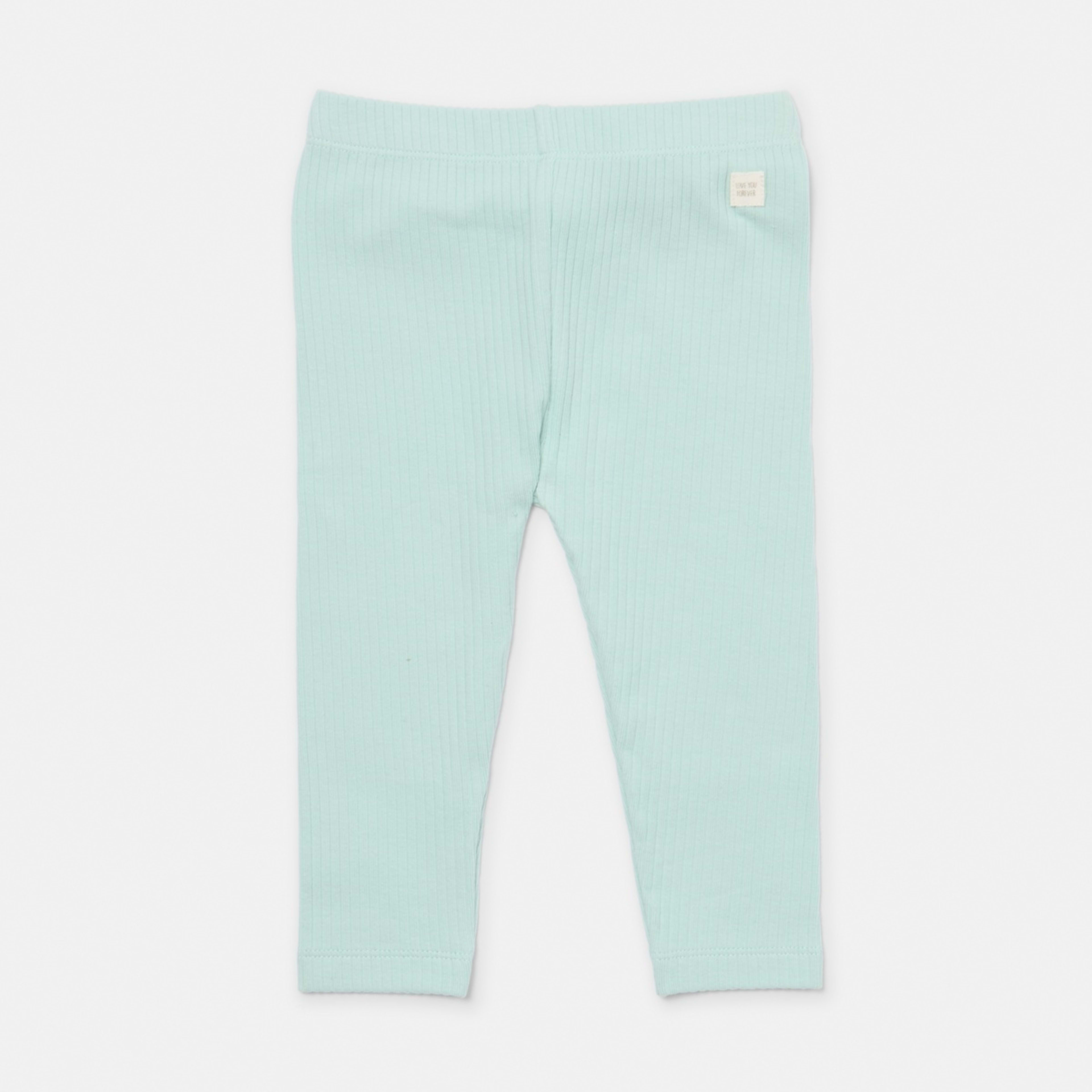 3 3 Pack Rib Leggings Green Grey 3pk, 3 of 8