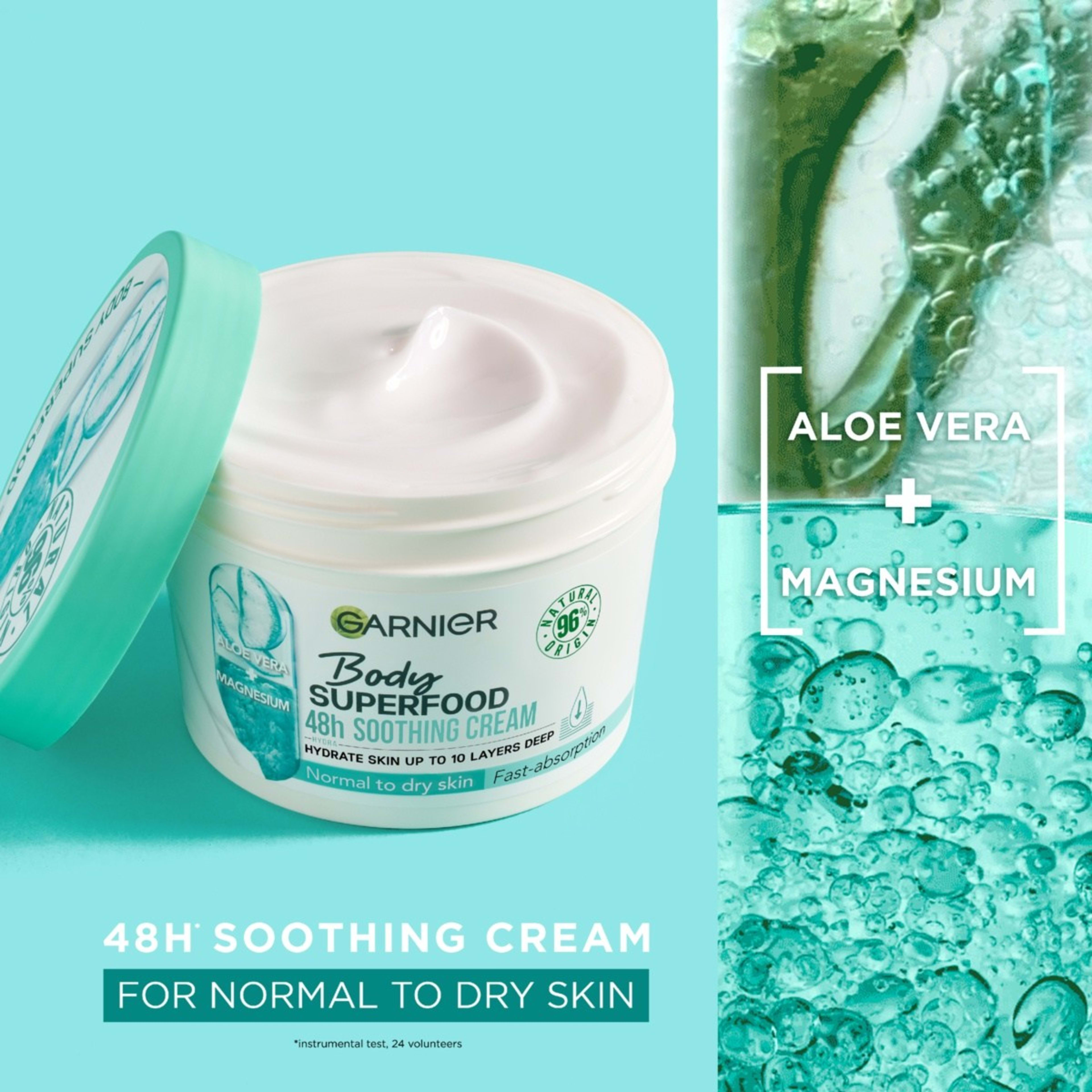 Garnier Body Superfood 48H Soothing Cream 380ml Aloe Vera and