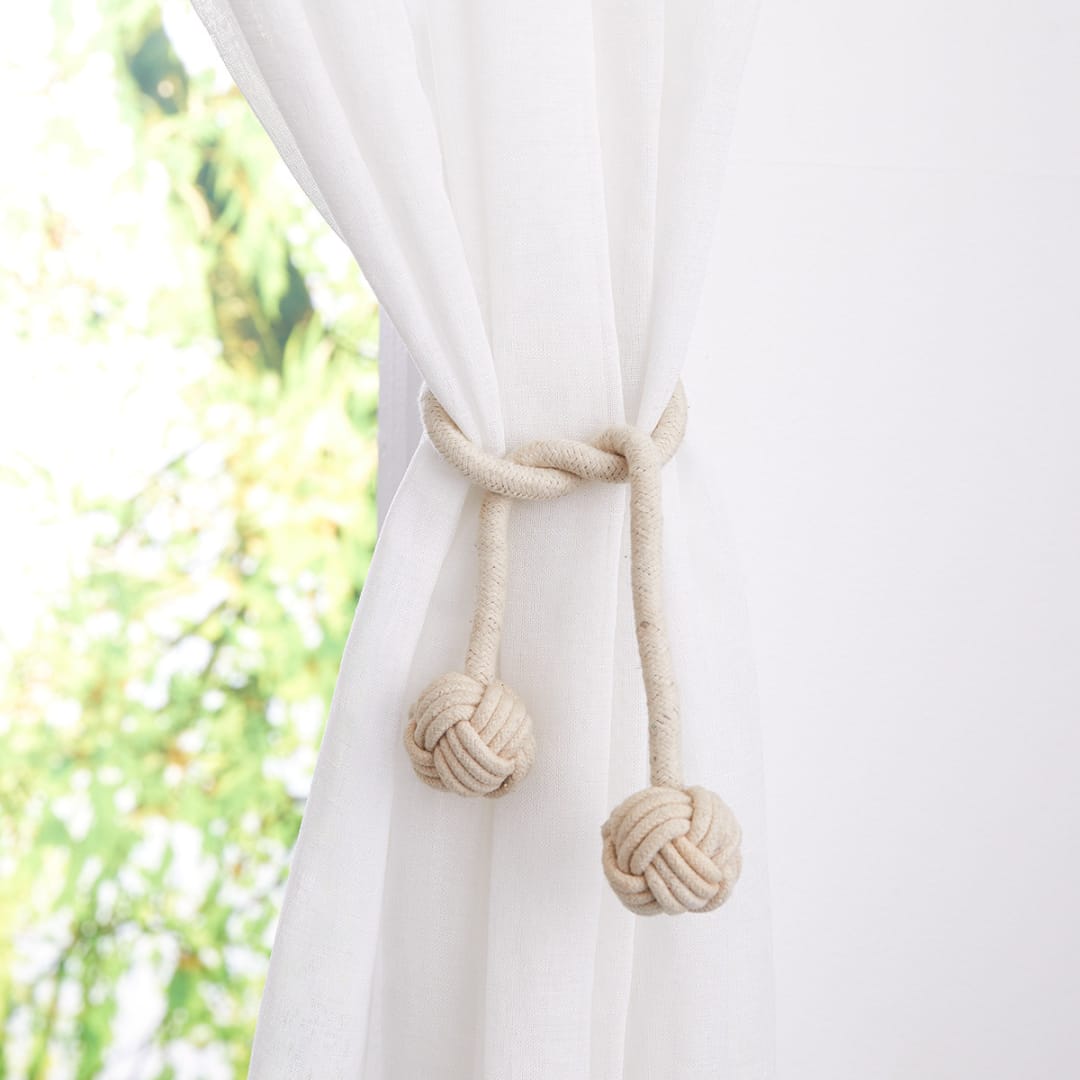 2 Pack Curtain Tiebacks White Kmart