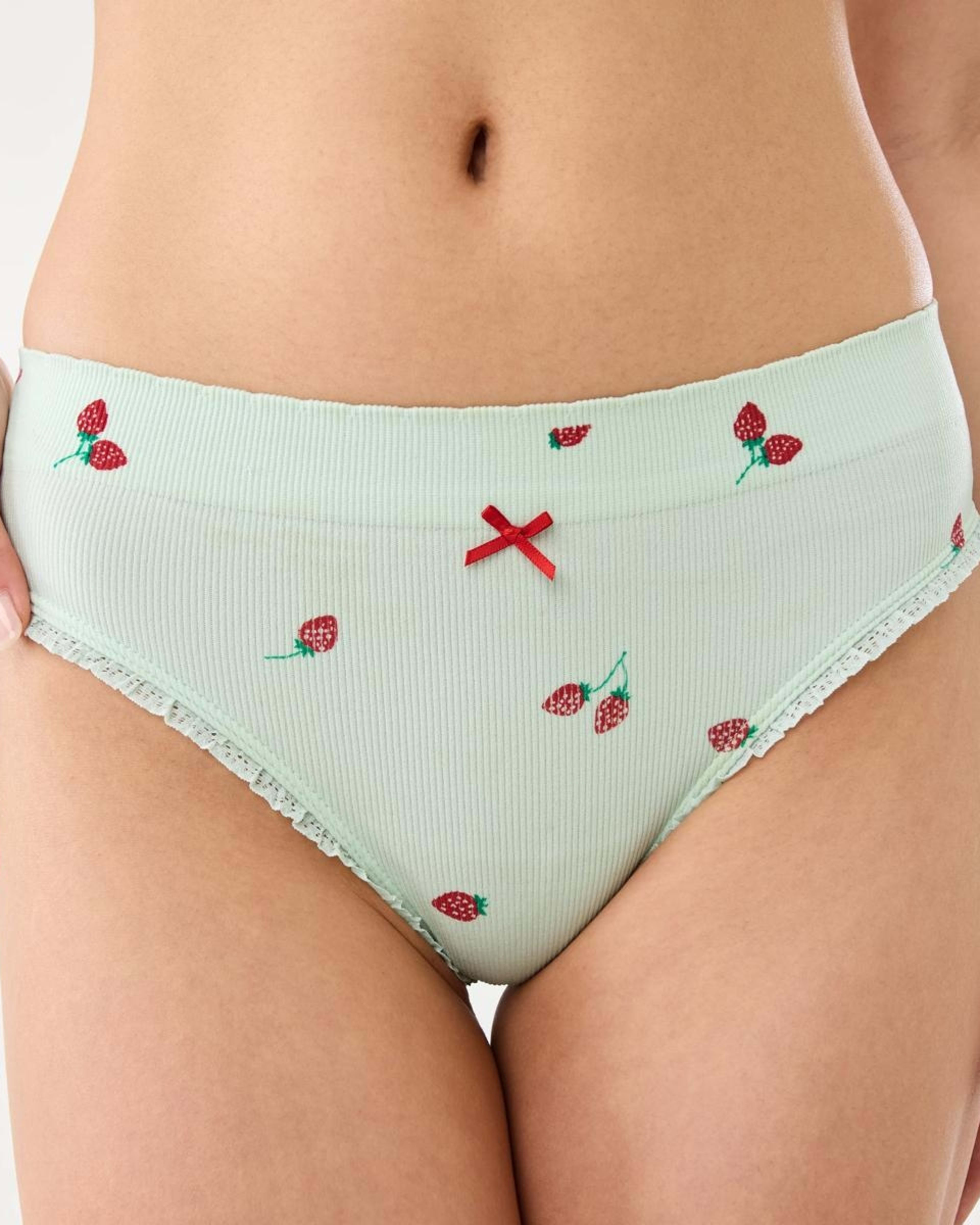 2 3 Pack Seamfree Rib Bikini Briefs BERRY, WHITE, PINK LADY, 2 of 8