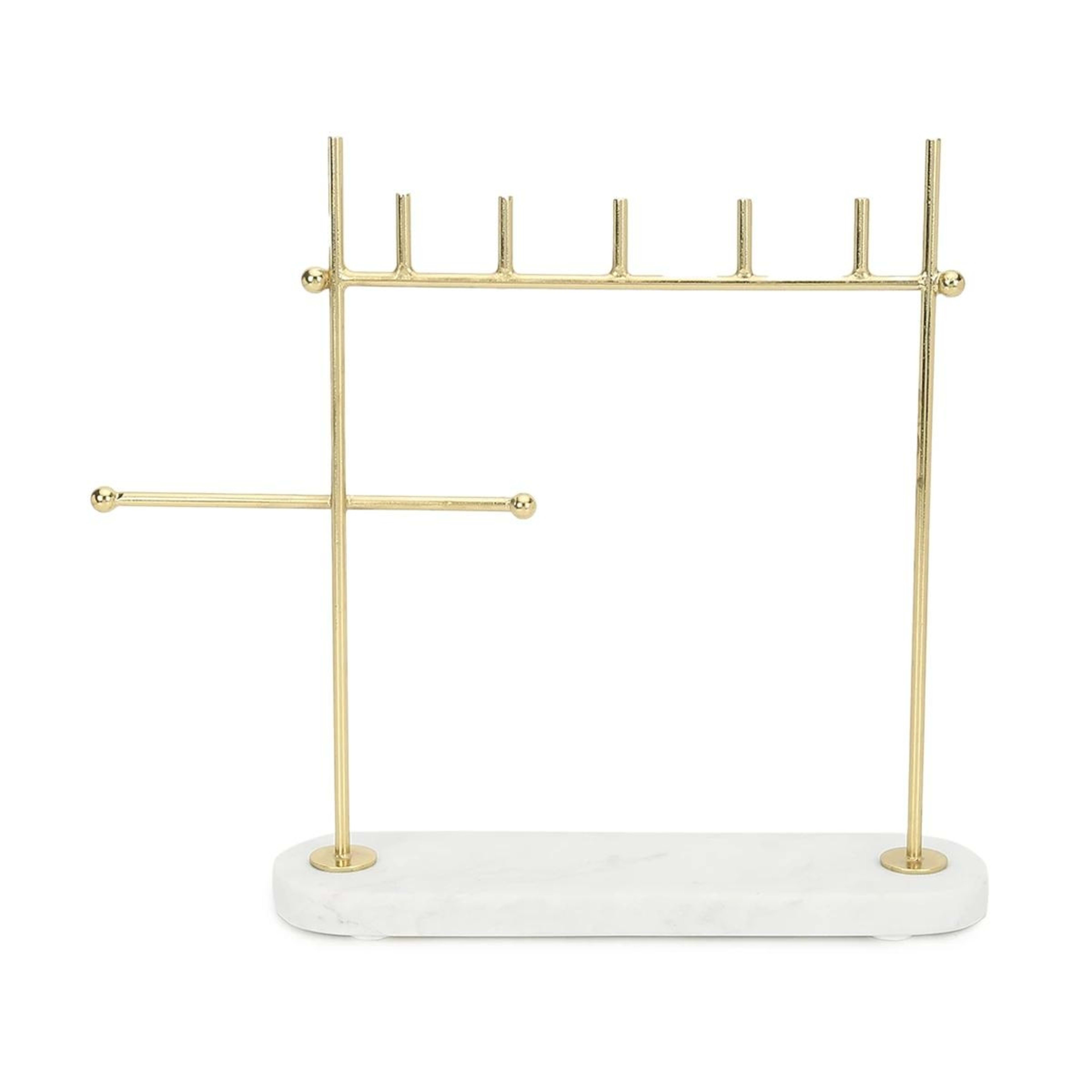 5 Marble Jewellery Stand - Natural and Gold Look, 5 of 5