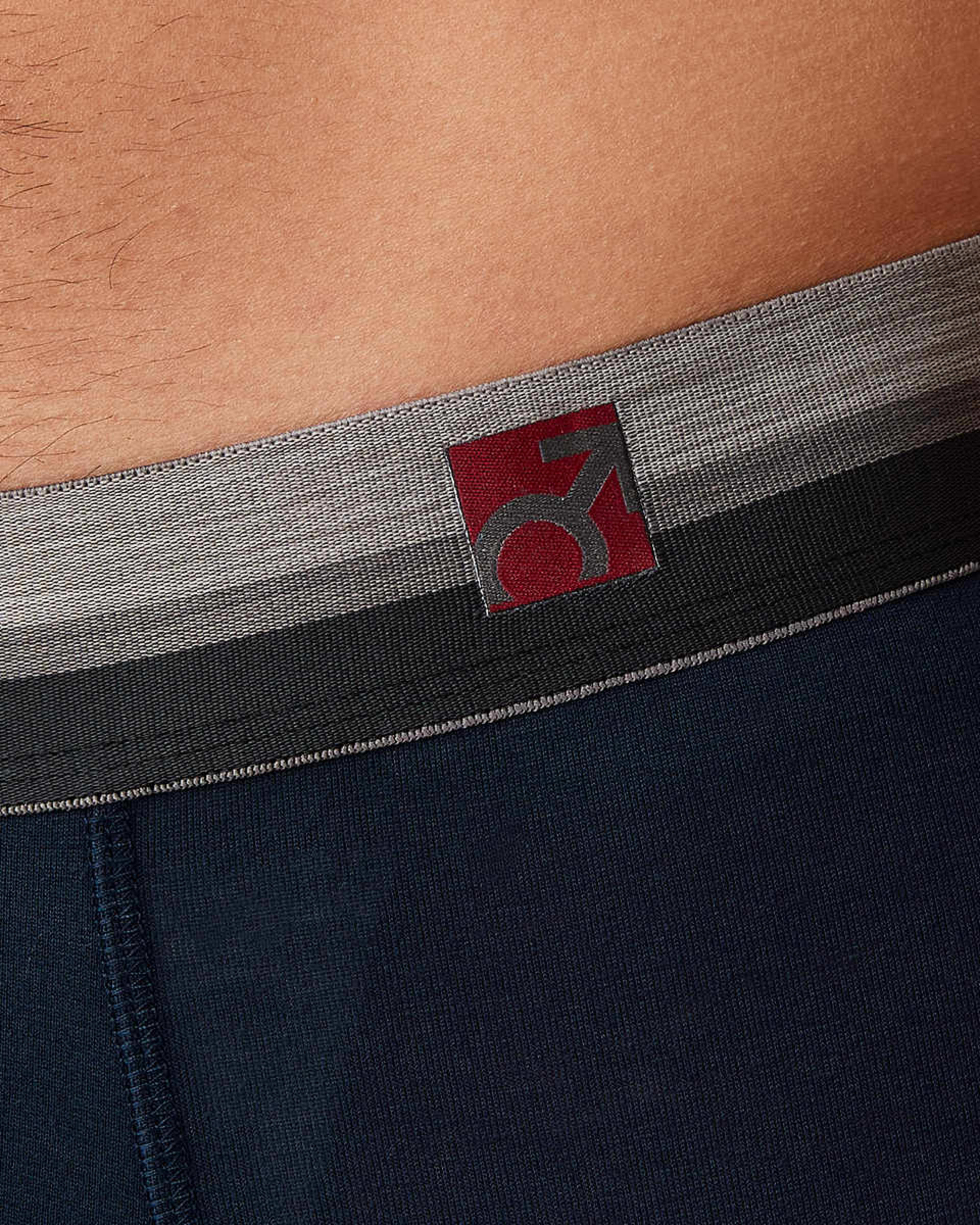 5 Anti-ride Mid Length Bamboo Blend Trunks Navy, 5 of 5