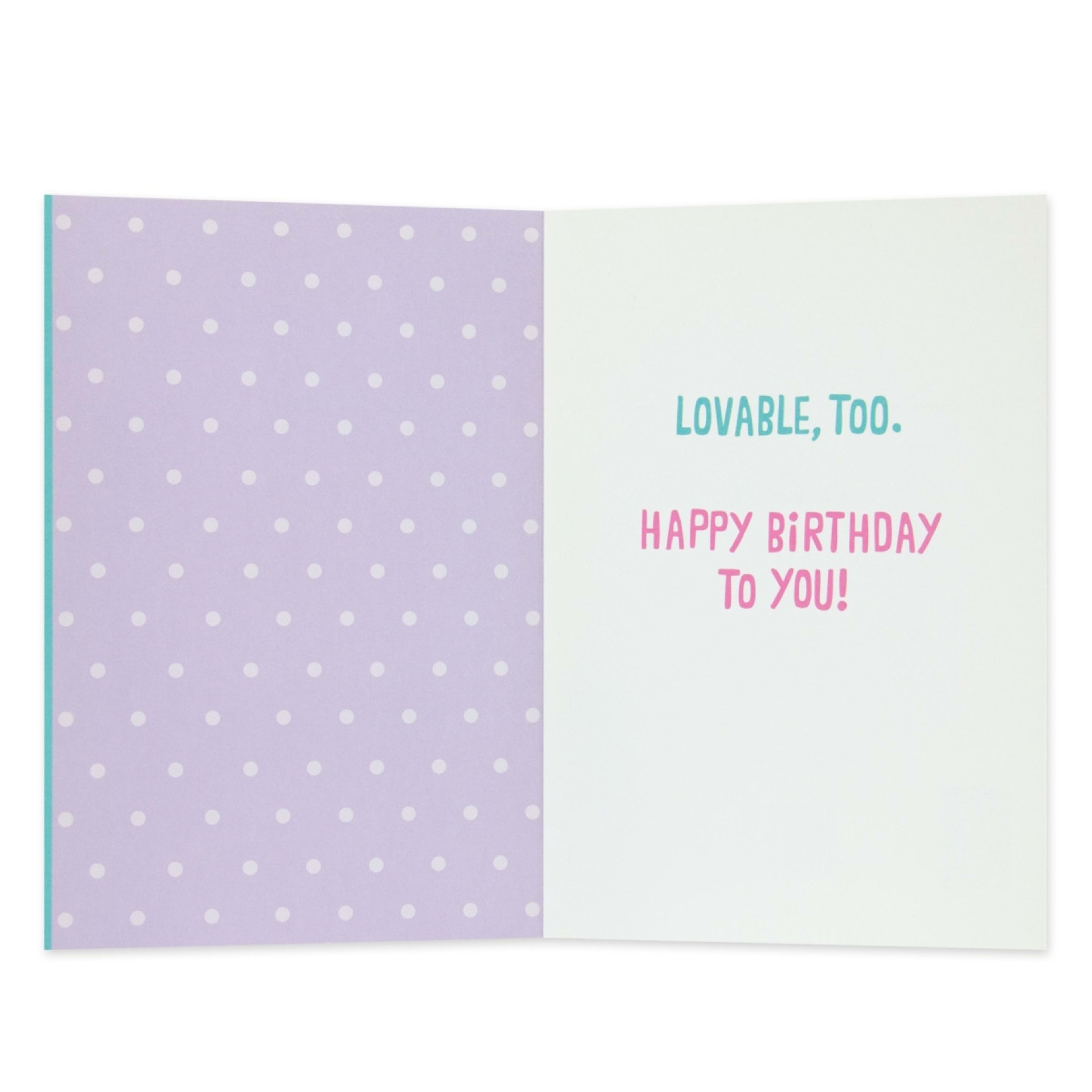 2 Hallmark Fuzzy Belly Poodle Birthday Card - Adorable and Lovable, 2 of 3