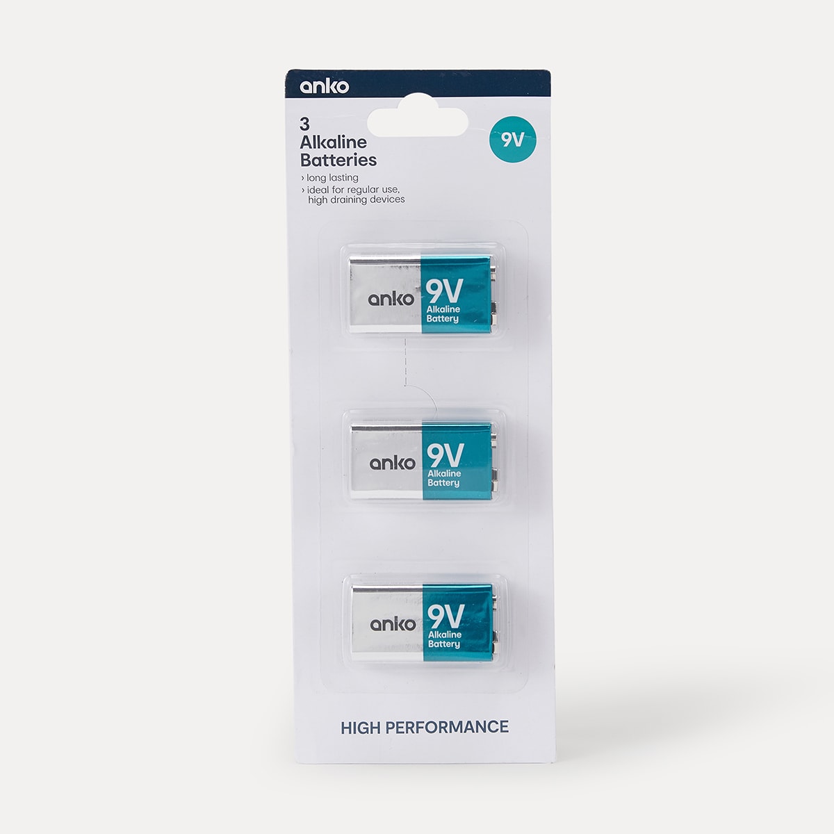 3 Pack 9V Alkaline Batteries Kmart