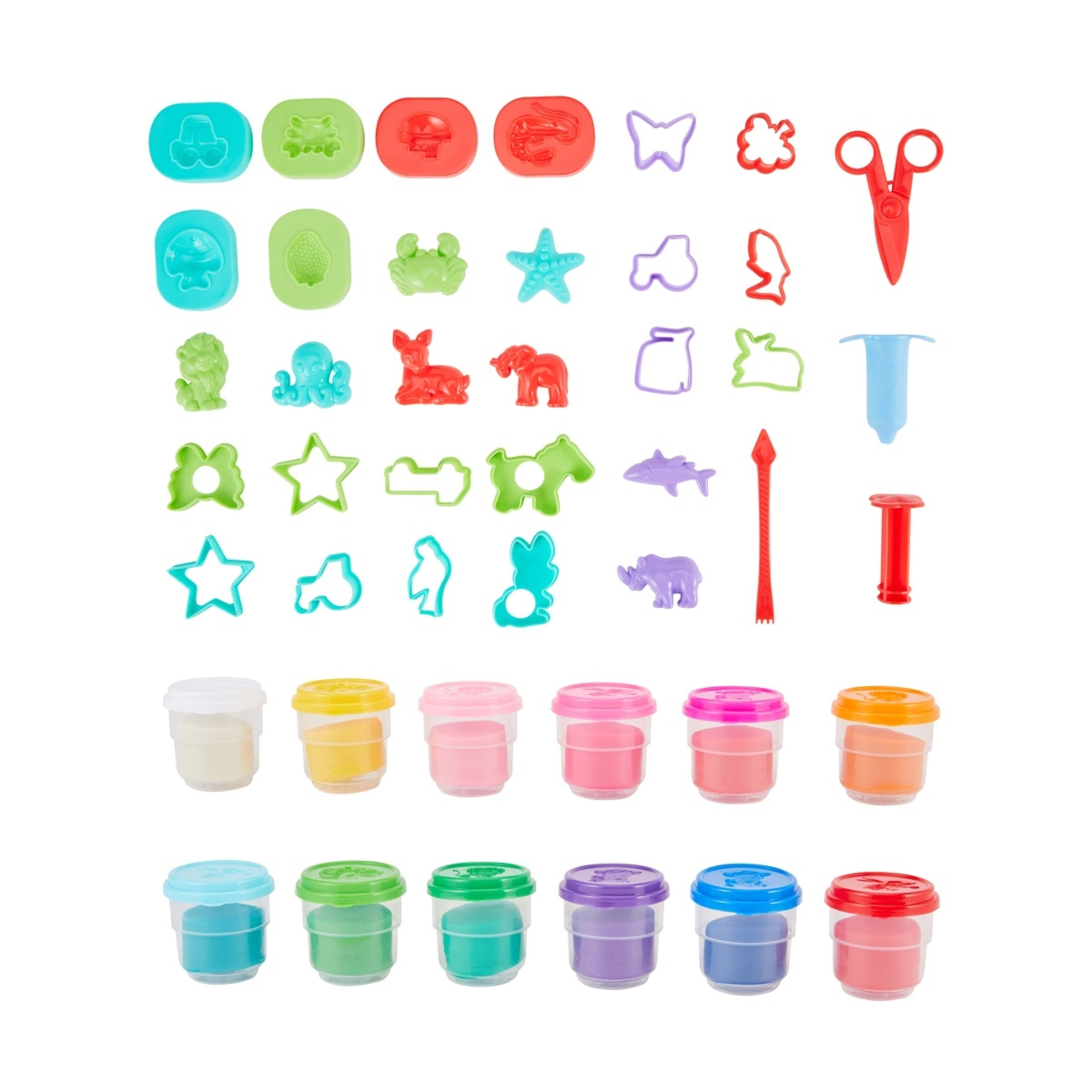 3 44 Piece Mega Dough Pots with Stencils, 3 of 6