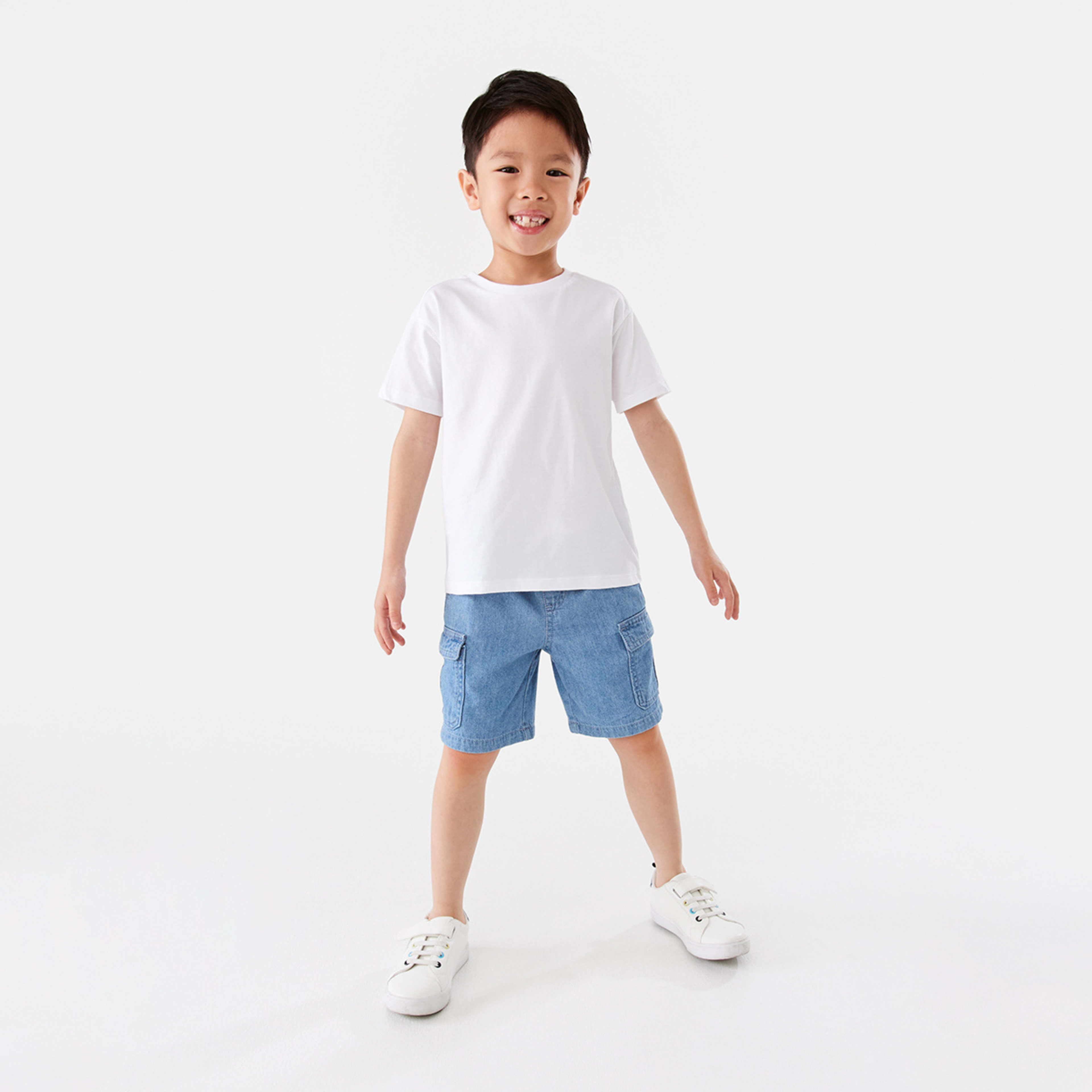 5 Cargo Denim Shorts Light Wash, 5 of 8