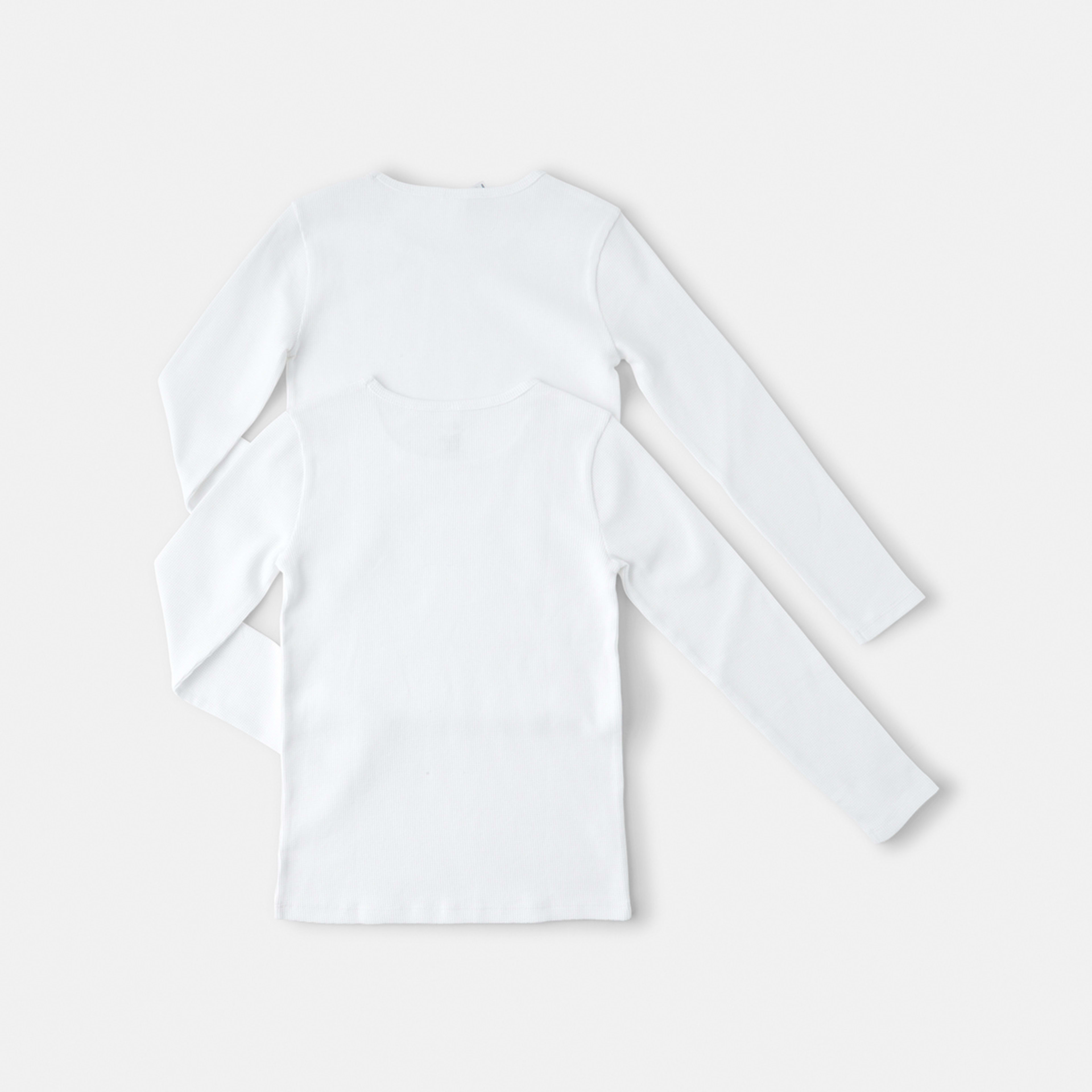 2 2 Pack Long Sleeve Thermal Top White, 2 of 5