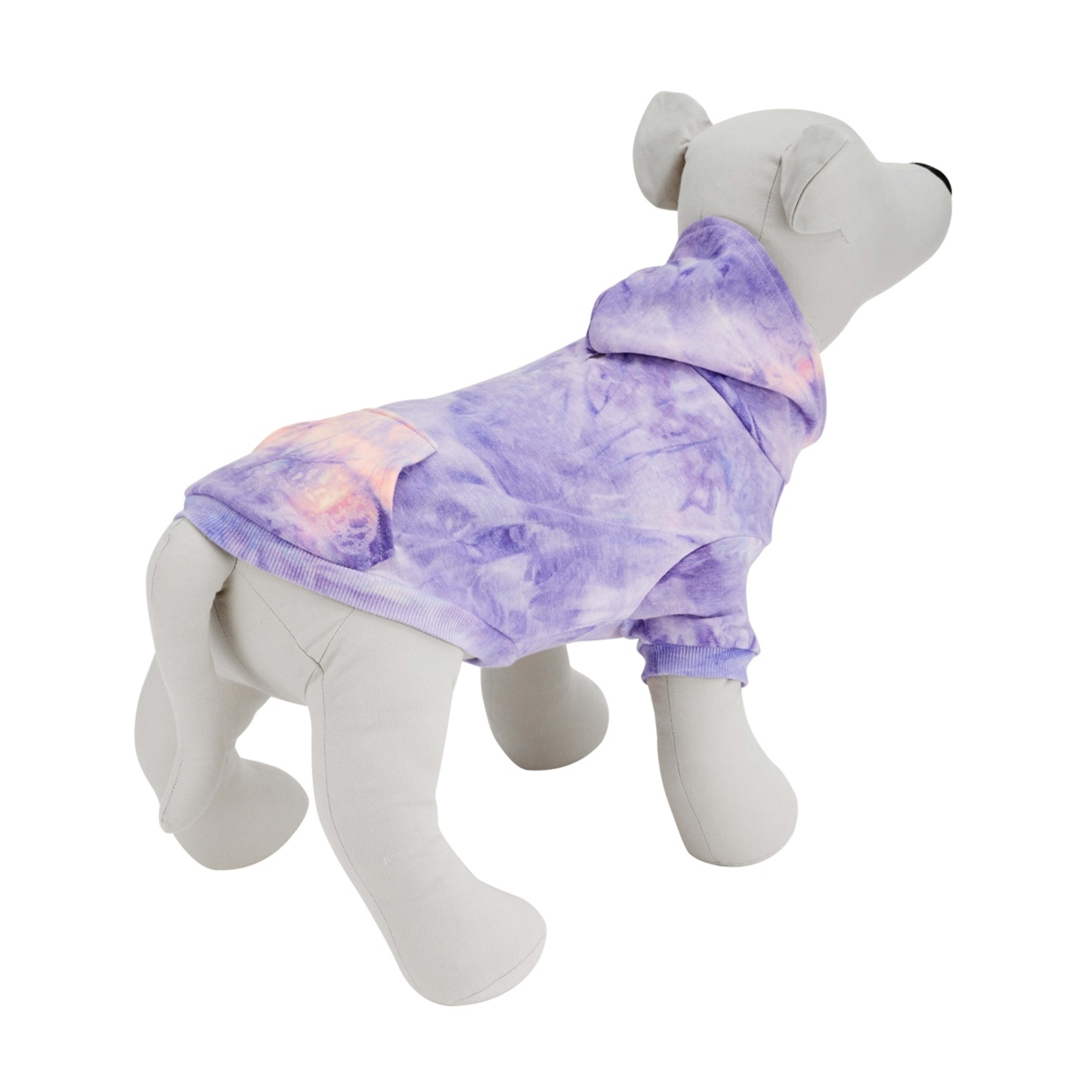 3 Pet Hoodie Tie-Dye - Medium, Lilac, 3 of 10