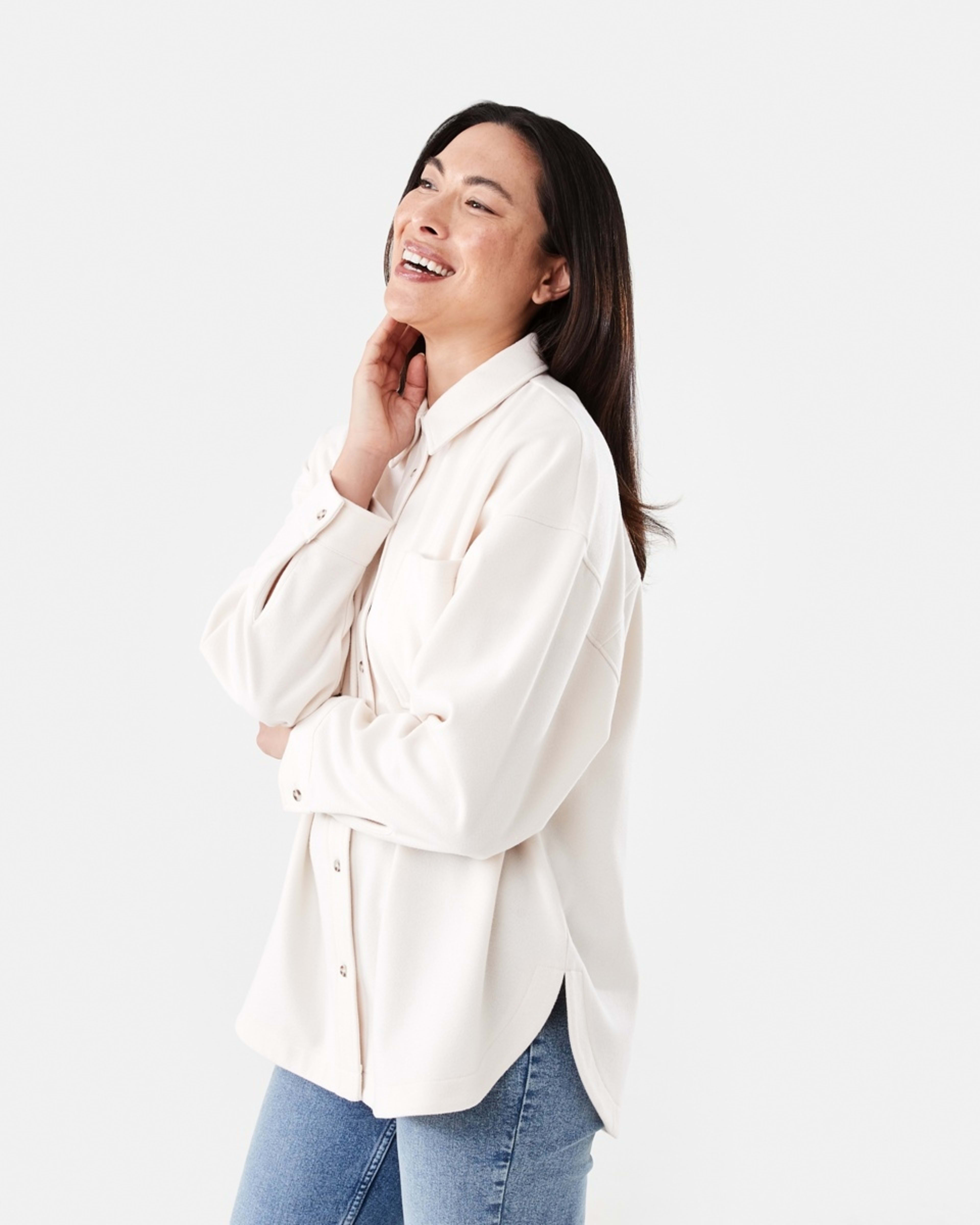 3 Long Sleeve Soft Touch Shirt Ecru, 3 of 8