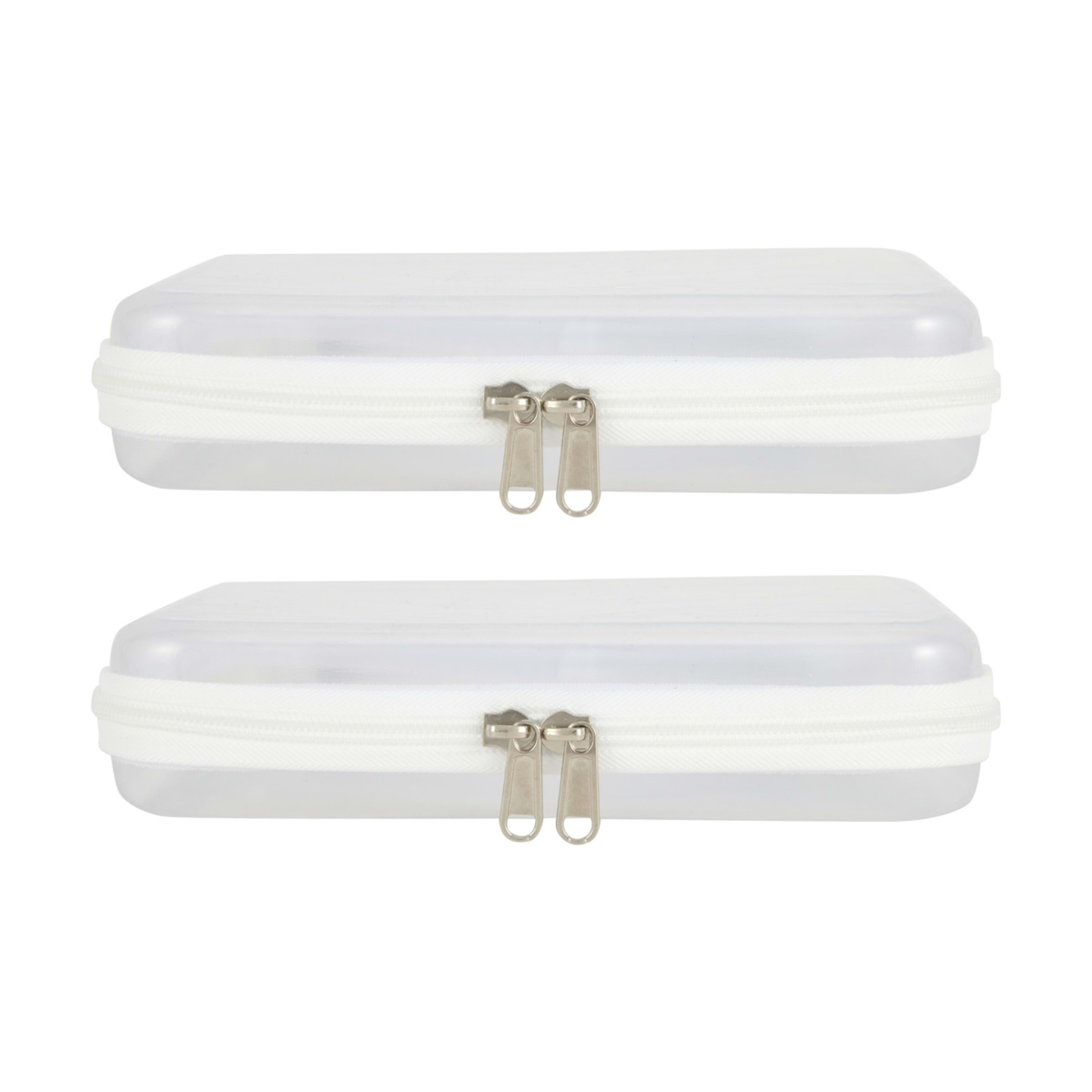 3 2 Pack Clear Packing Cubes - White, 3 of 8