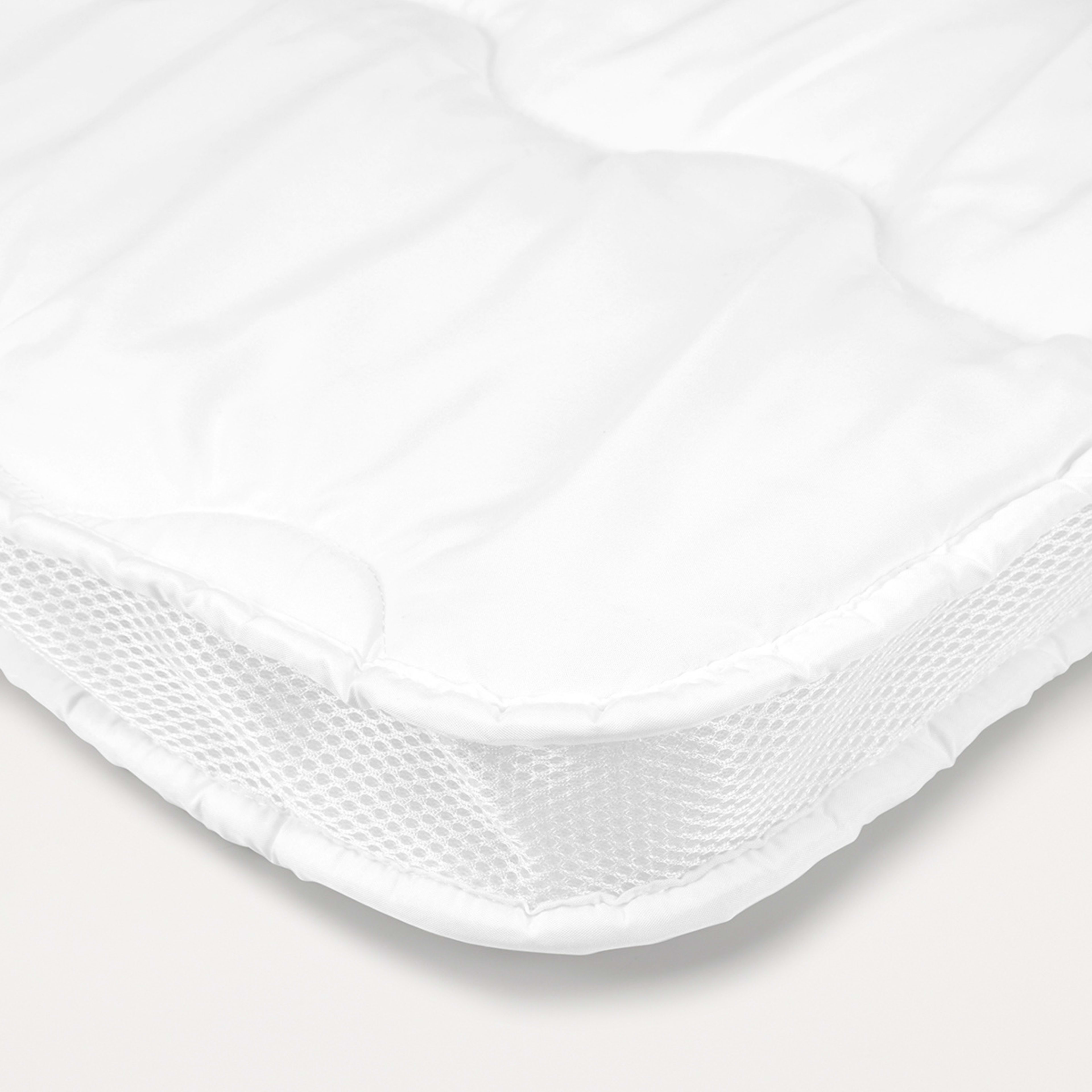 5 Strapped Airflow Mattress Topper - Queen Bed, White, 5 of 5