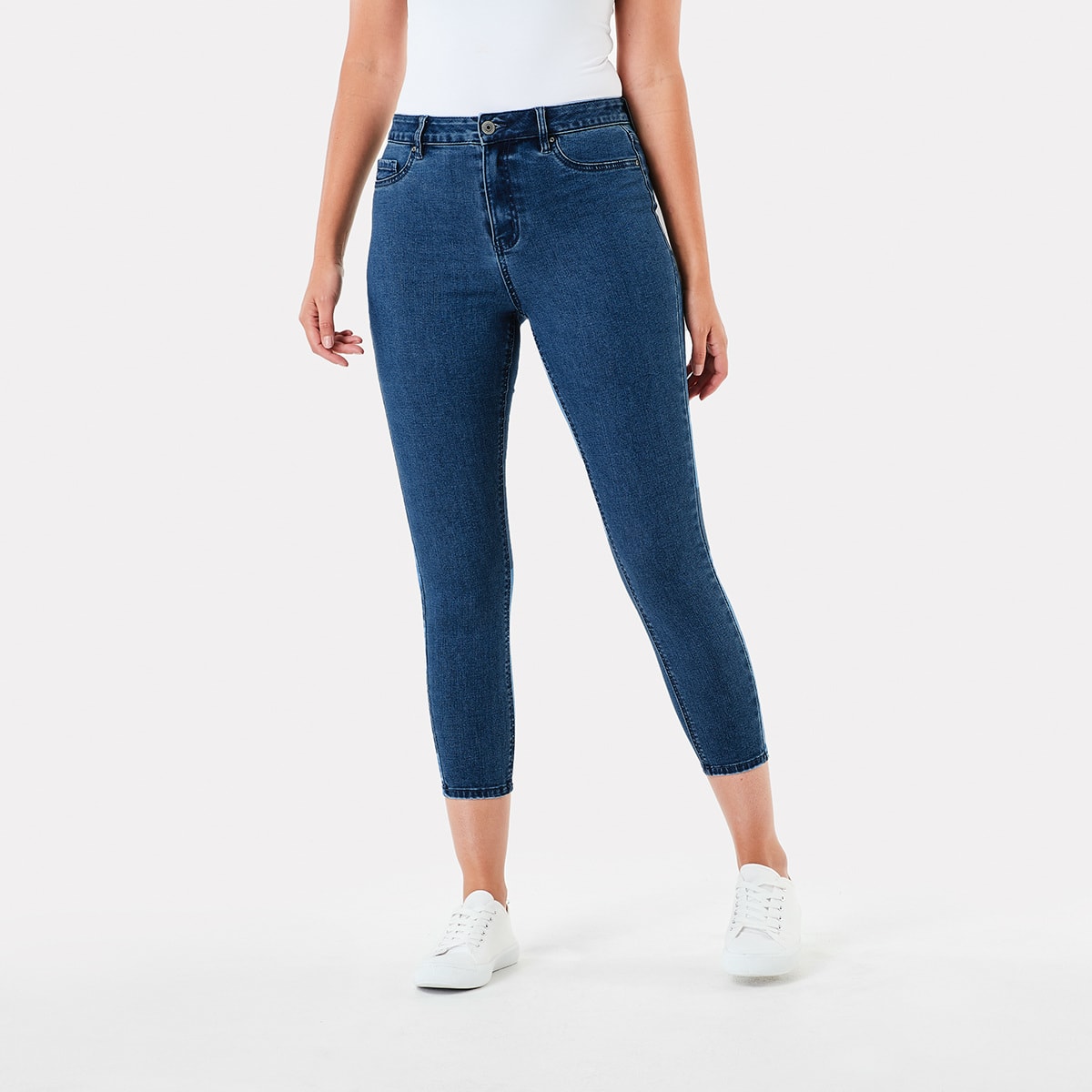 High Rise Ankle Length Skinny Jeans Kmart