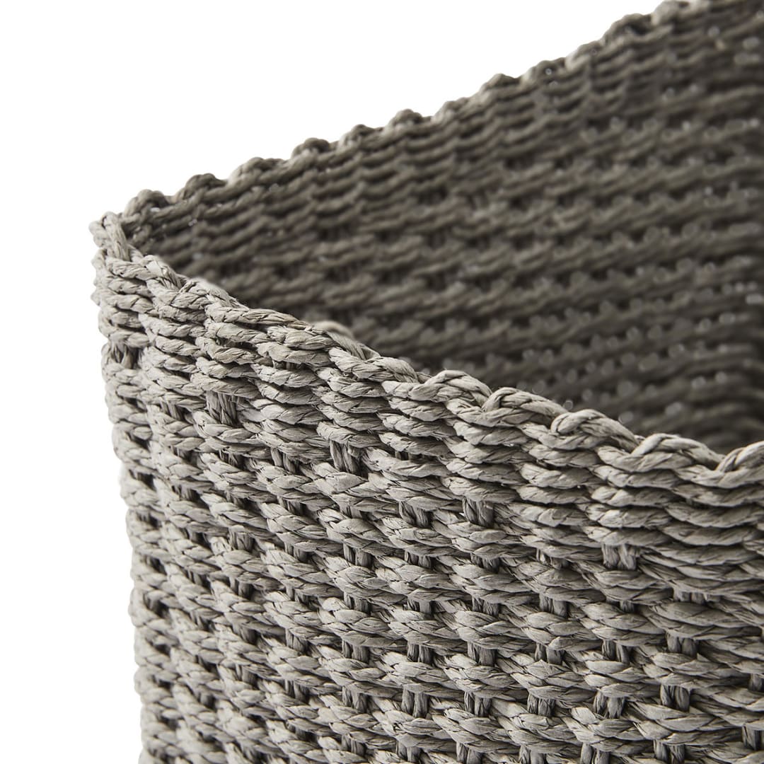 Set of 3 Paper Rope Grey Baskets Kmart