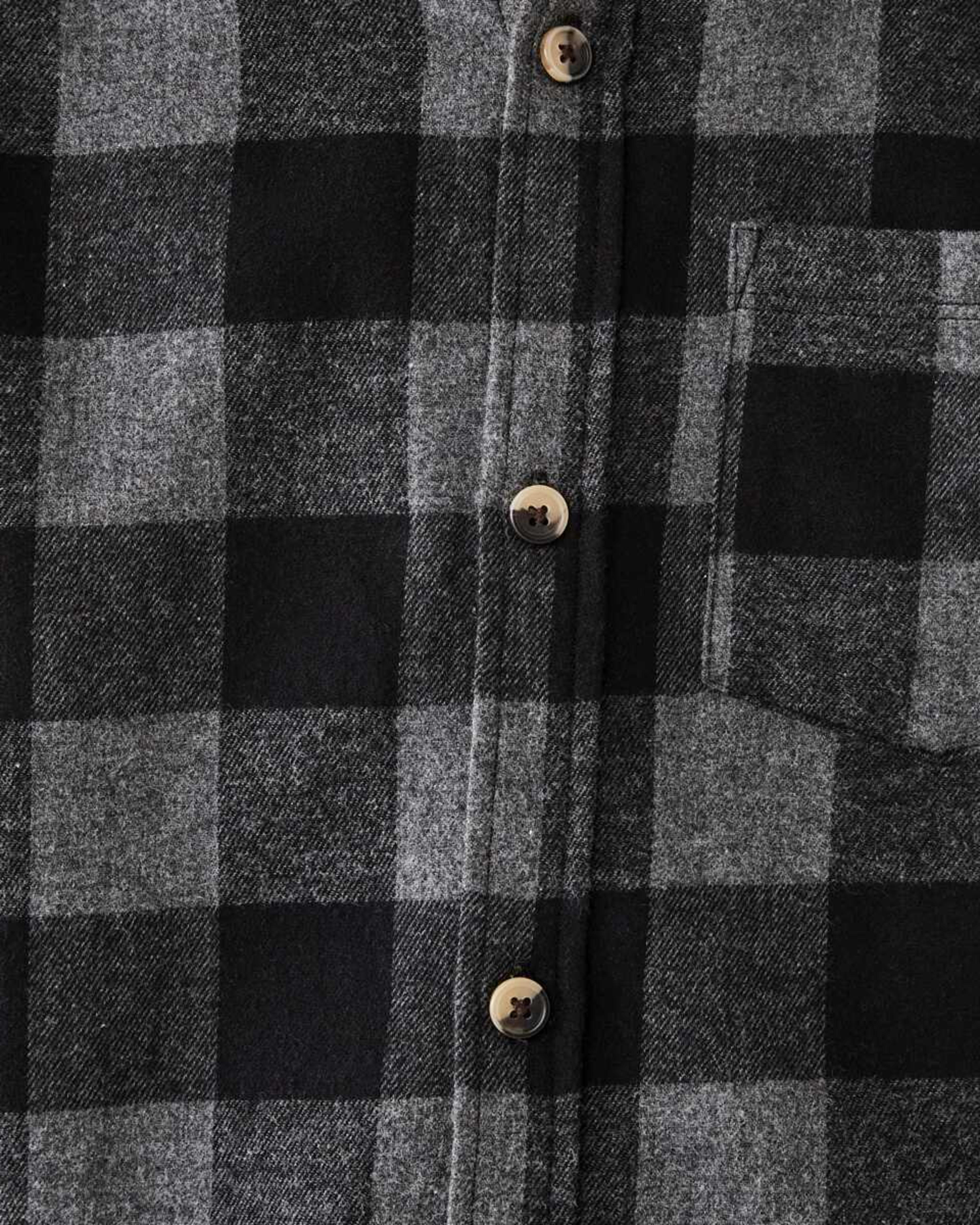 5 Long Sleeve Flannel Shirt Char Check, 5 of 9